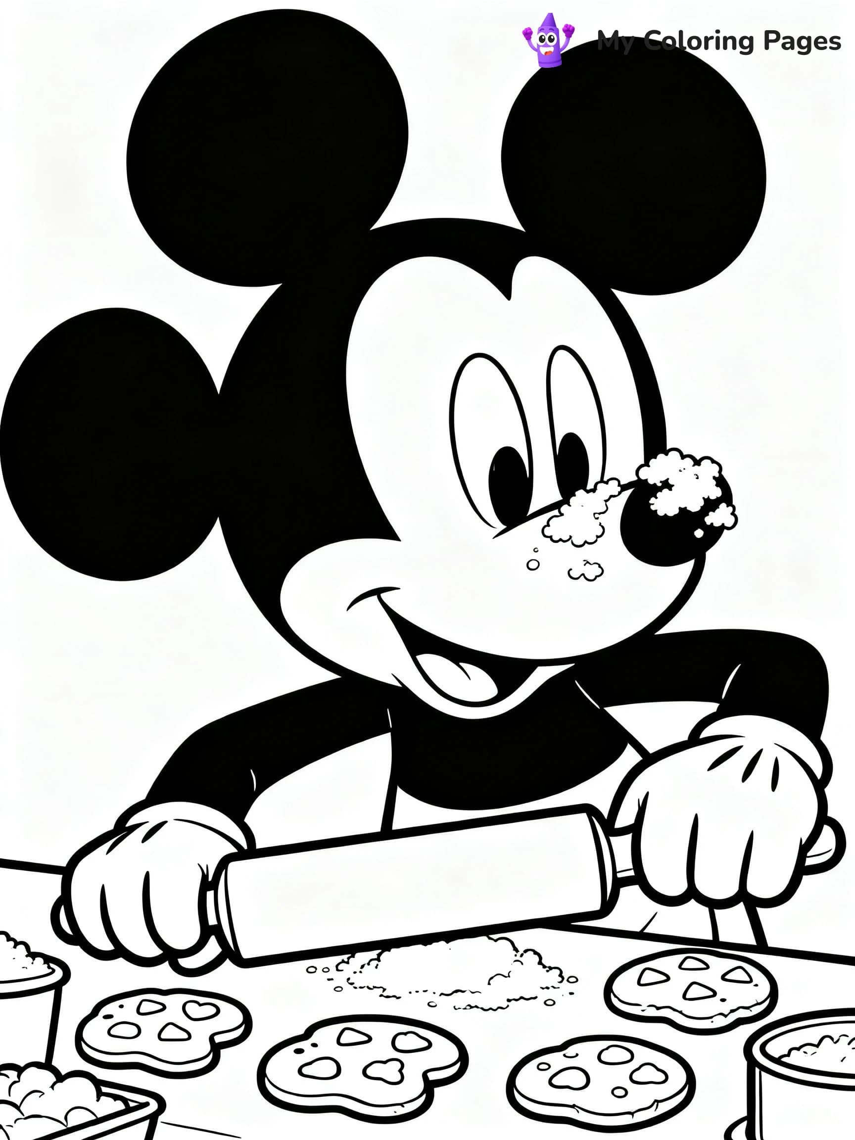 Christmas Mickey Mouse Coloring Pages - 8