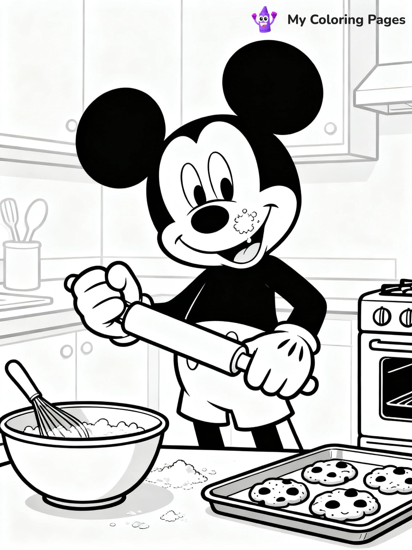 Christmas Mickey Mouse Coloring Pages - 7