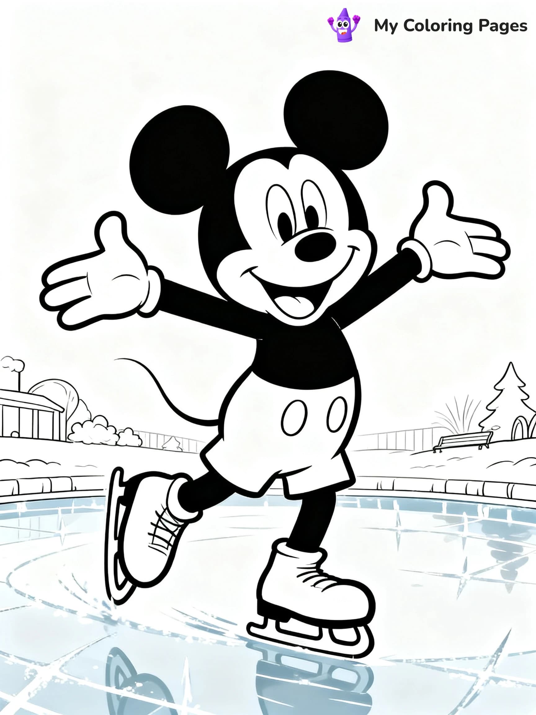 Christmas Mickey Mouse Coloring Pages - 6
