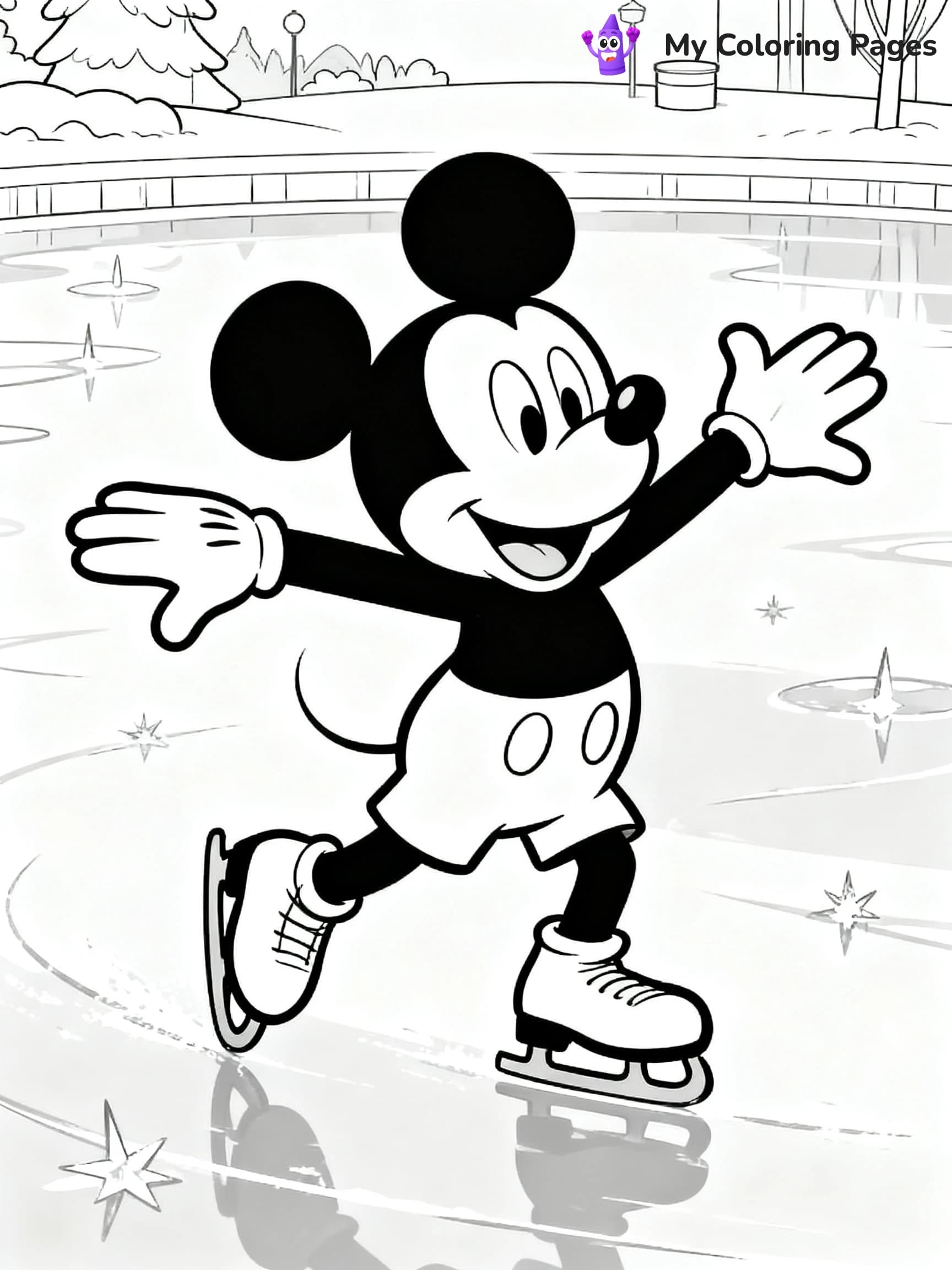 Christmas Mickey Mouse Coloring Pages - 5