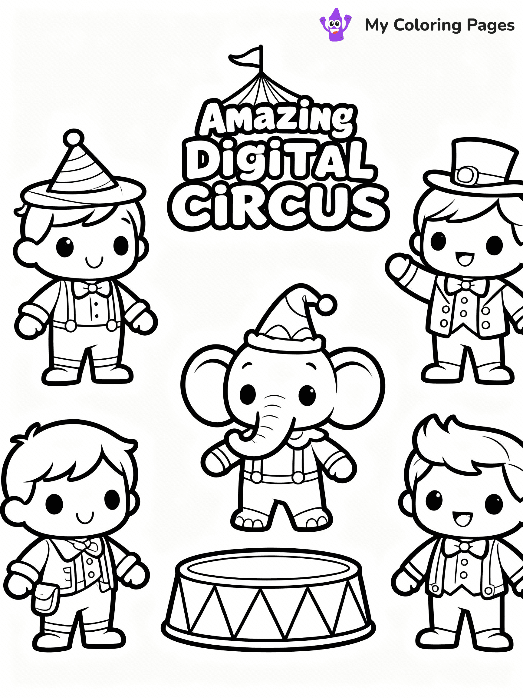 Amazing Digital Circus Coloring Pages - 16