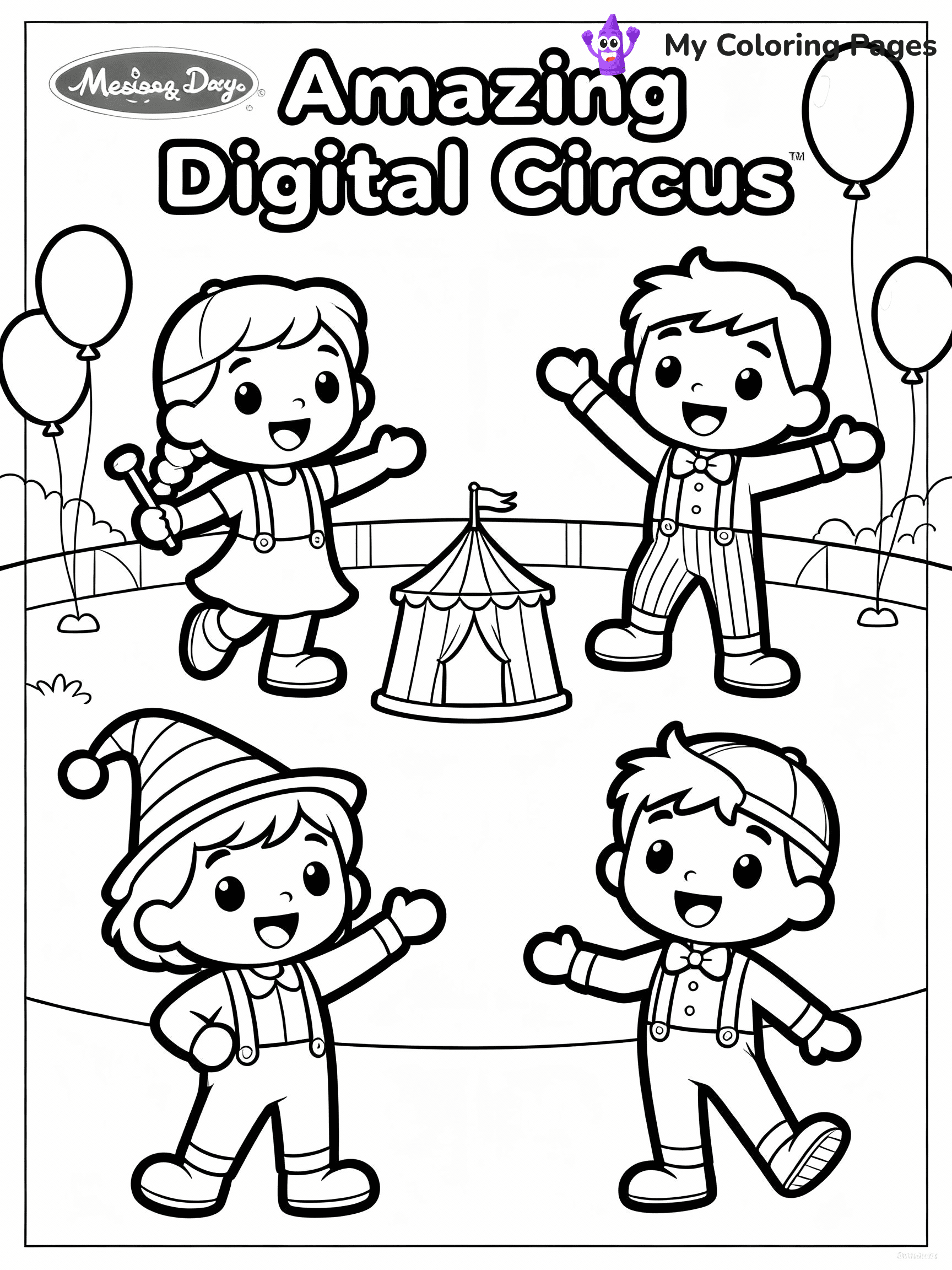 Amazing Digital Circus Coloring Pages - 15