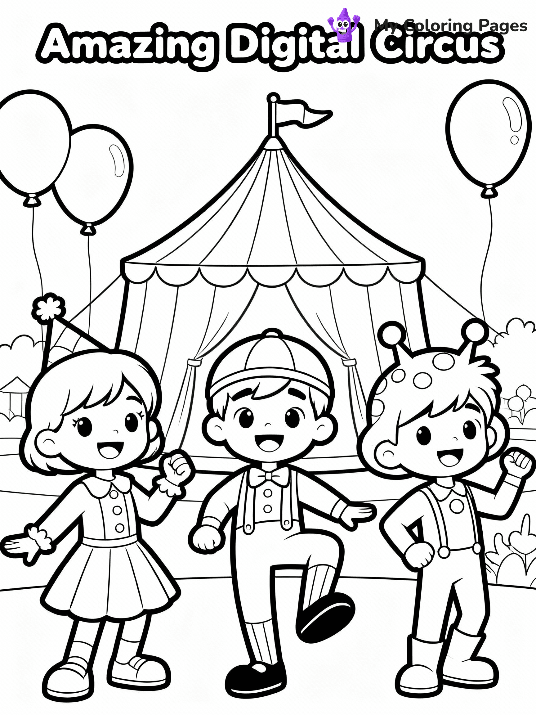 Amazing Digital Circus Coloring Pages - 11