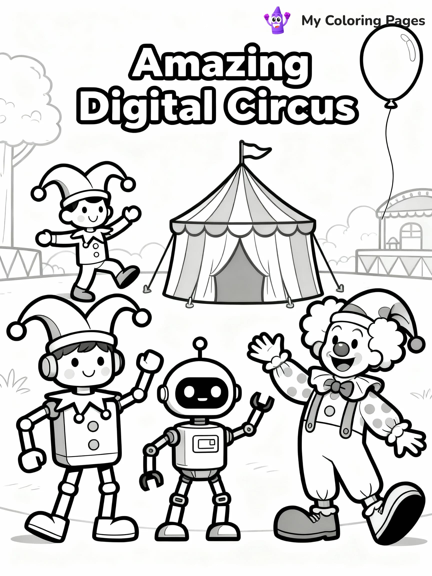 Amazing Digital Circus Coloring Pages - 10
