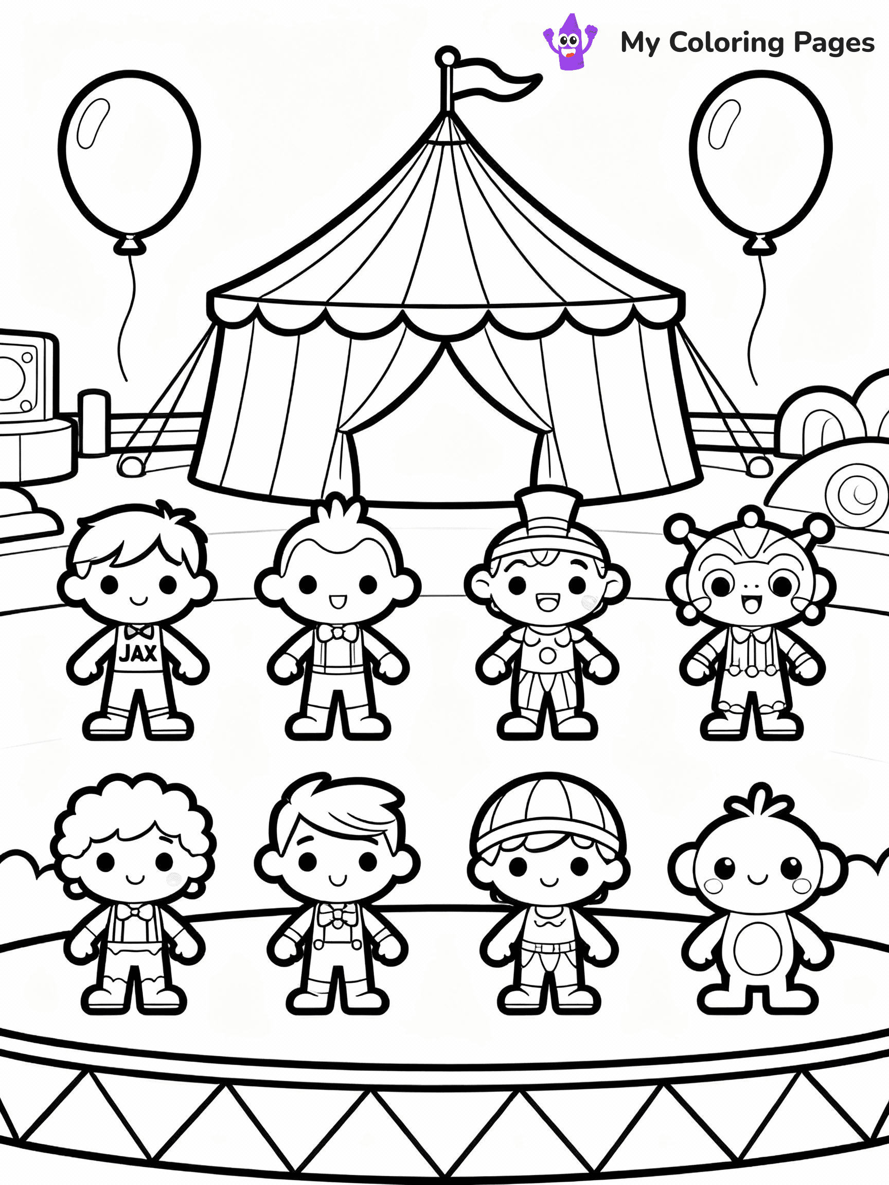 Amazing Digital Circus Coloring Pages - 9
