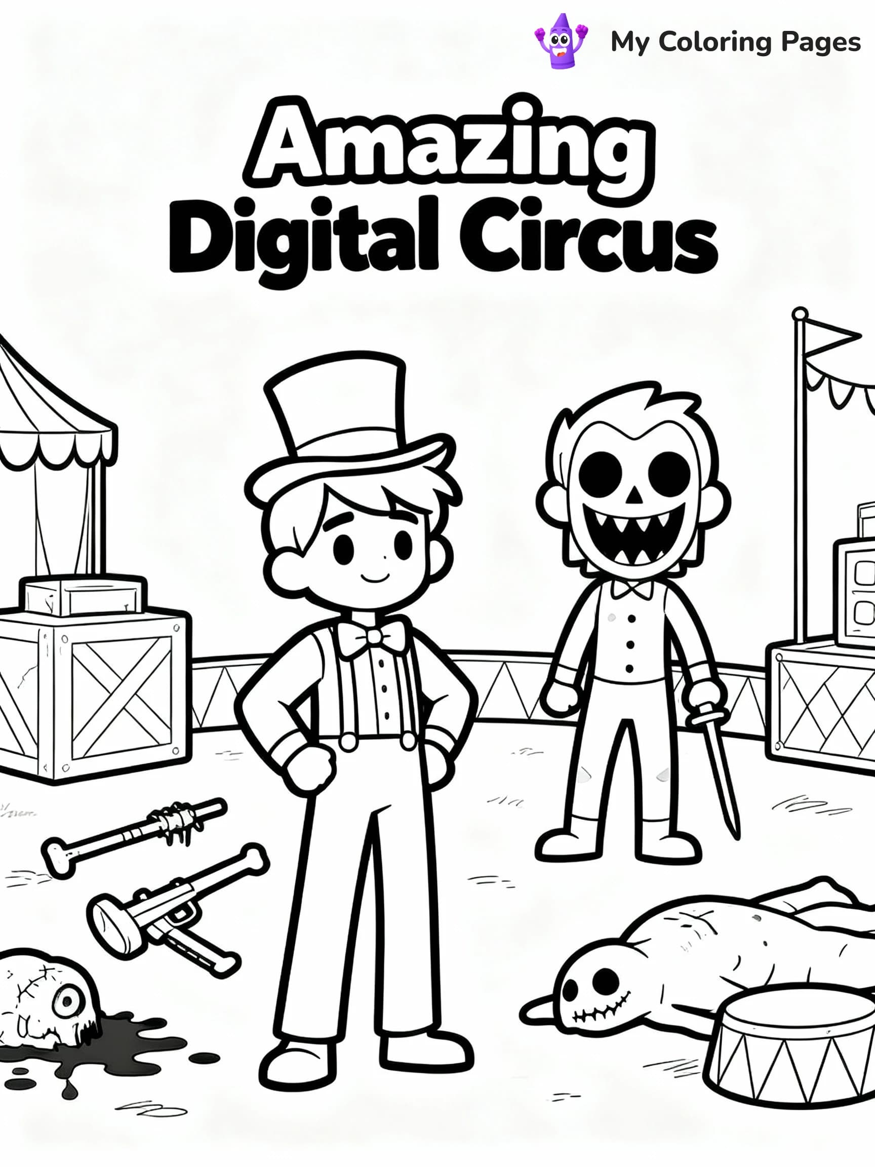 Amazing Digital Circus Coloring Pages - 8