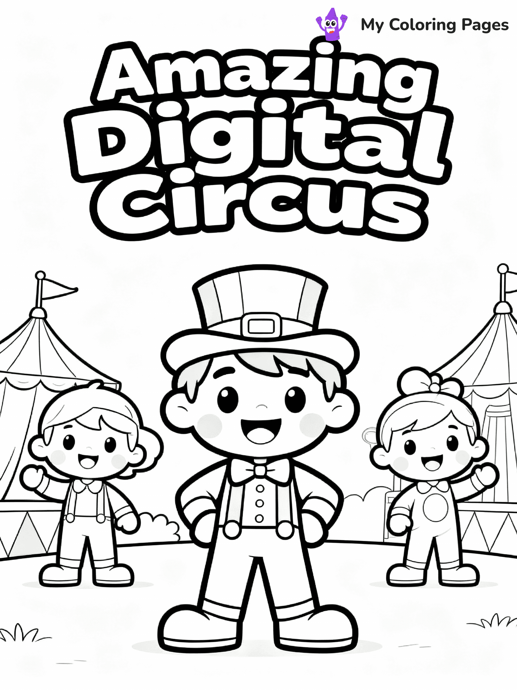 Amazing Digital Circus Coloring Pages - 7