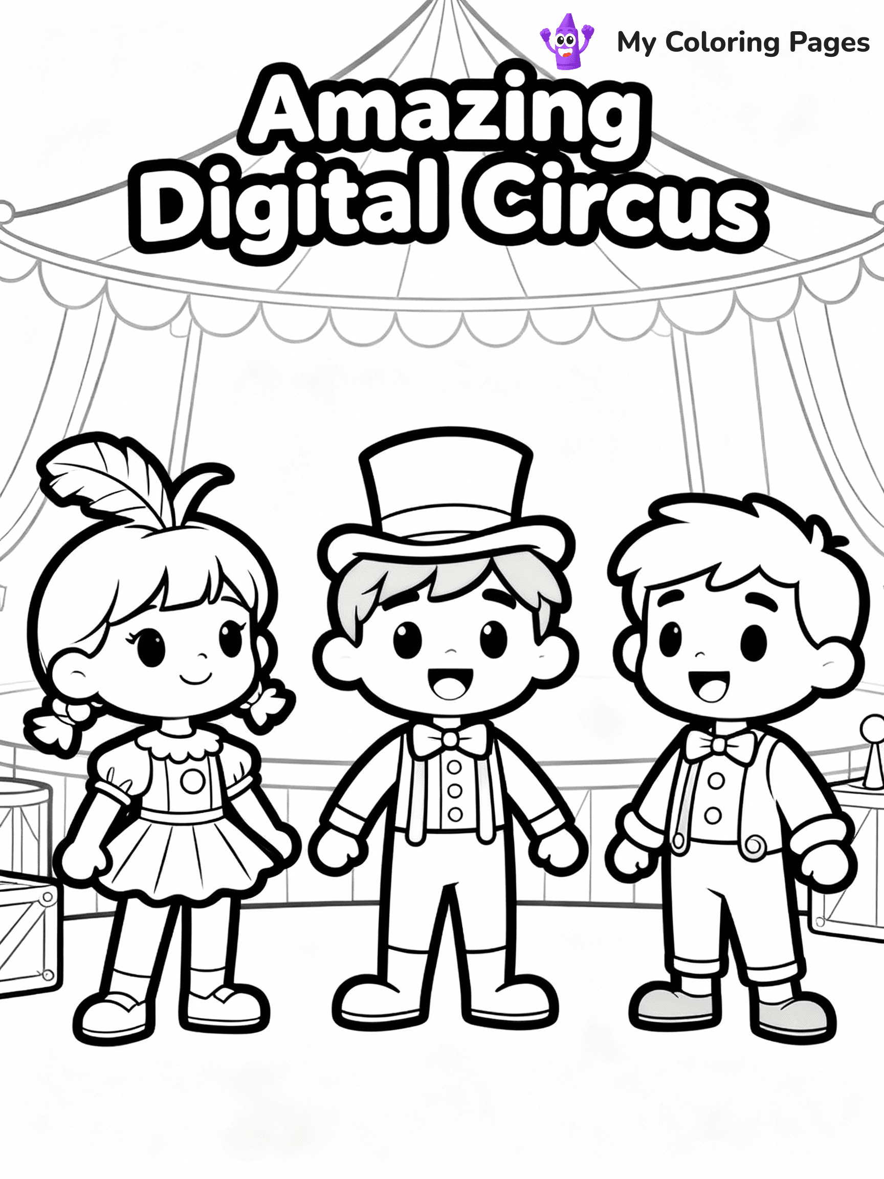 Amazing Digital Circus Coloring Pages - 4