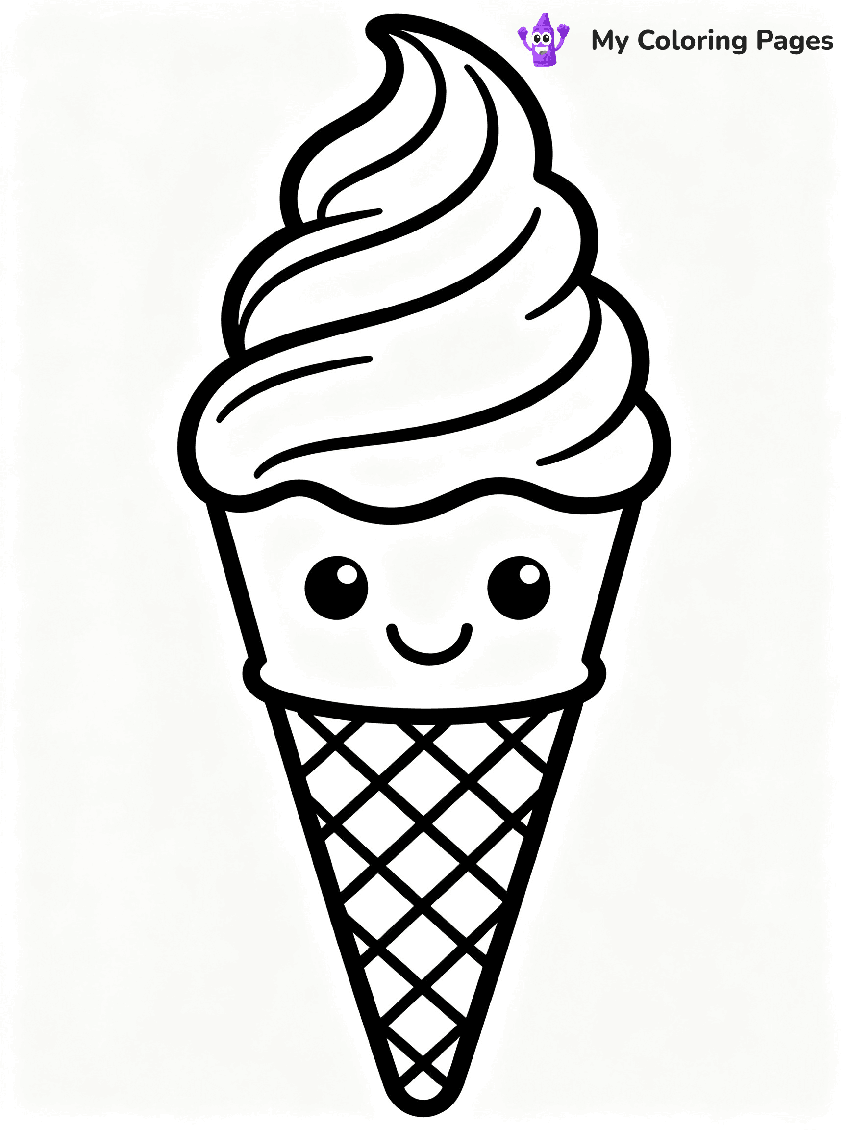 Ice Cream Cone Coloring Pages - 24