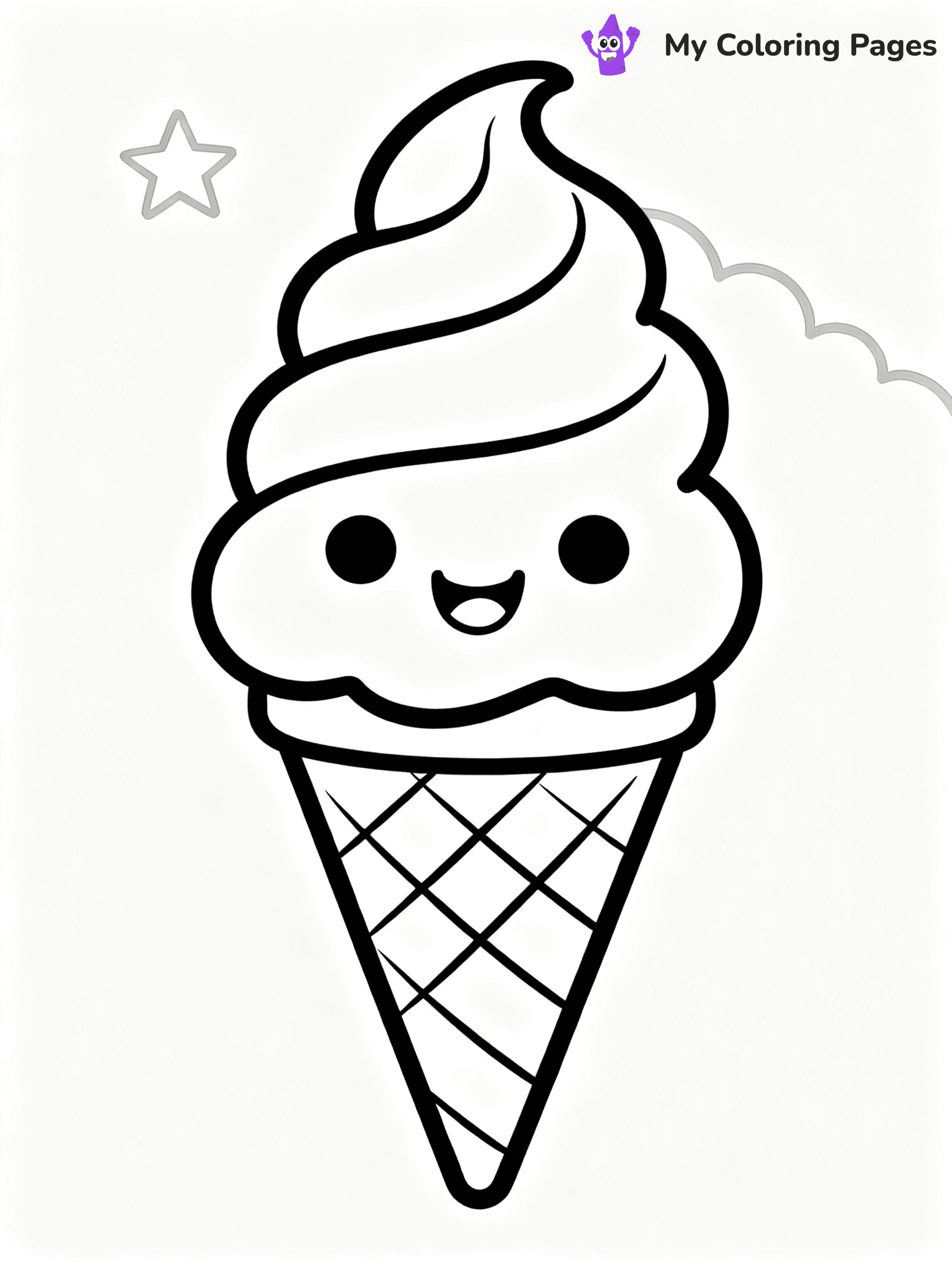Ice Cream Cone Coloring Pages - 22
