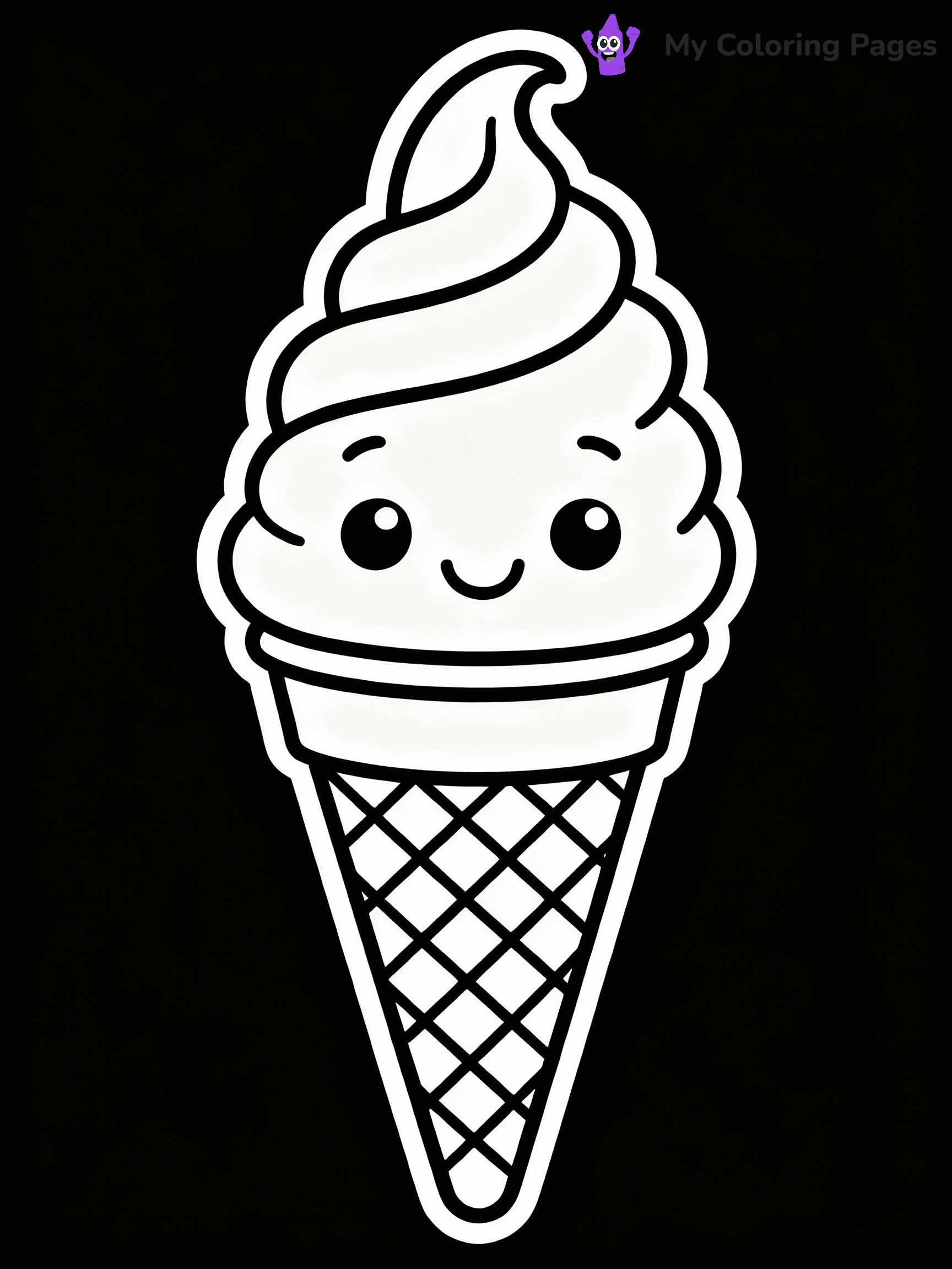 Ice Cream Cone Coloring Pages - 21