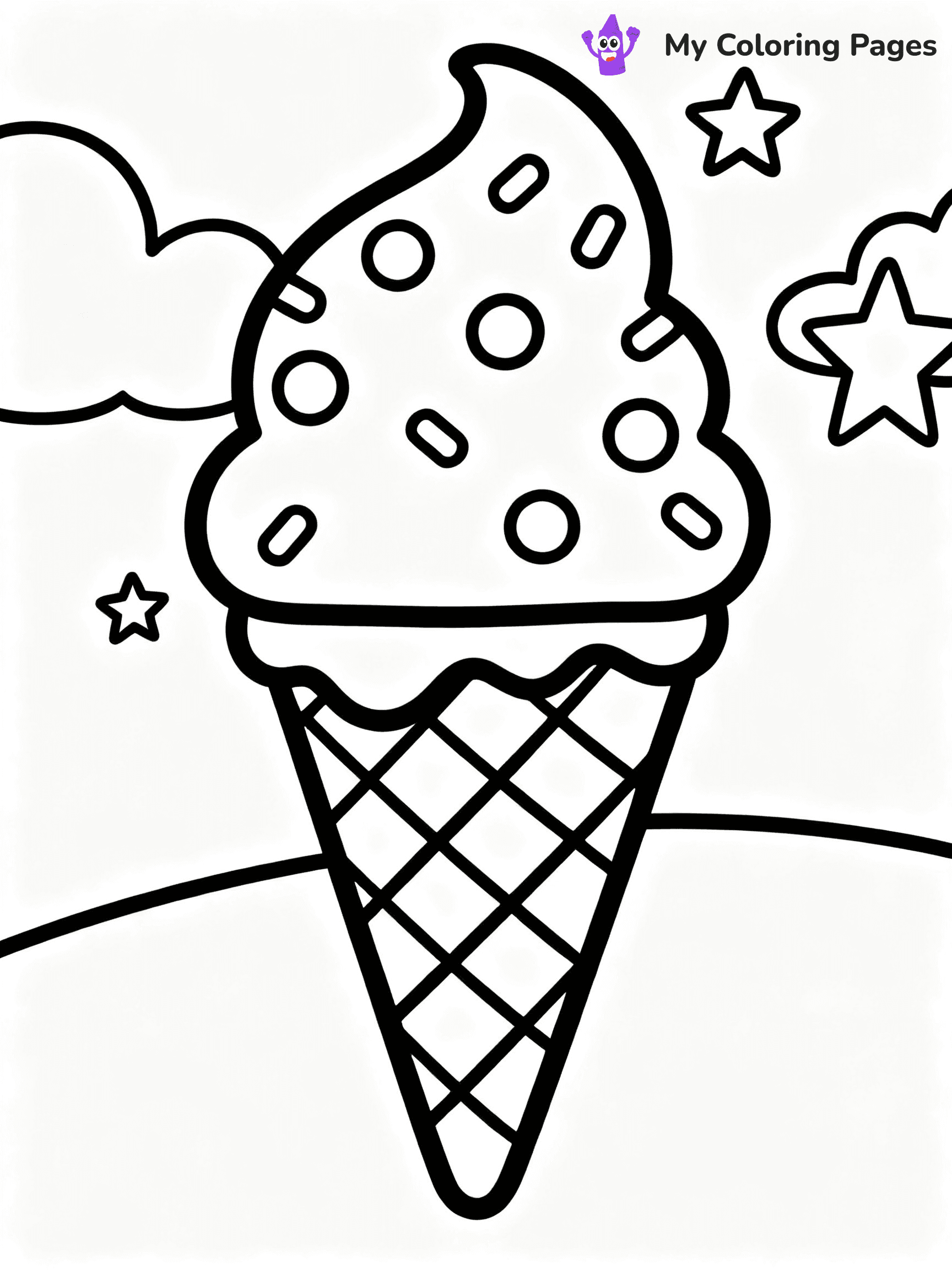 Ice Cream Cone Coloring Pages - 19
