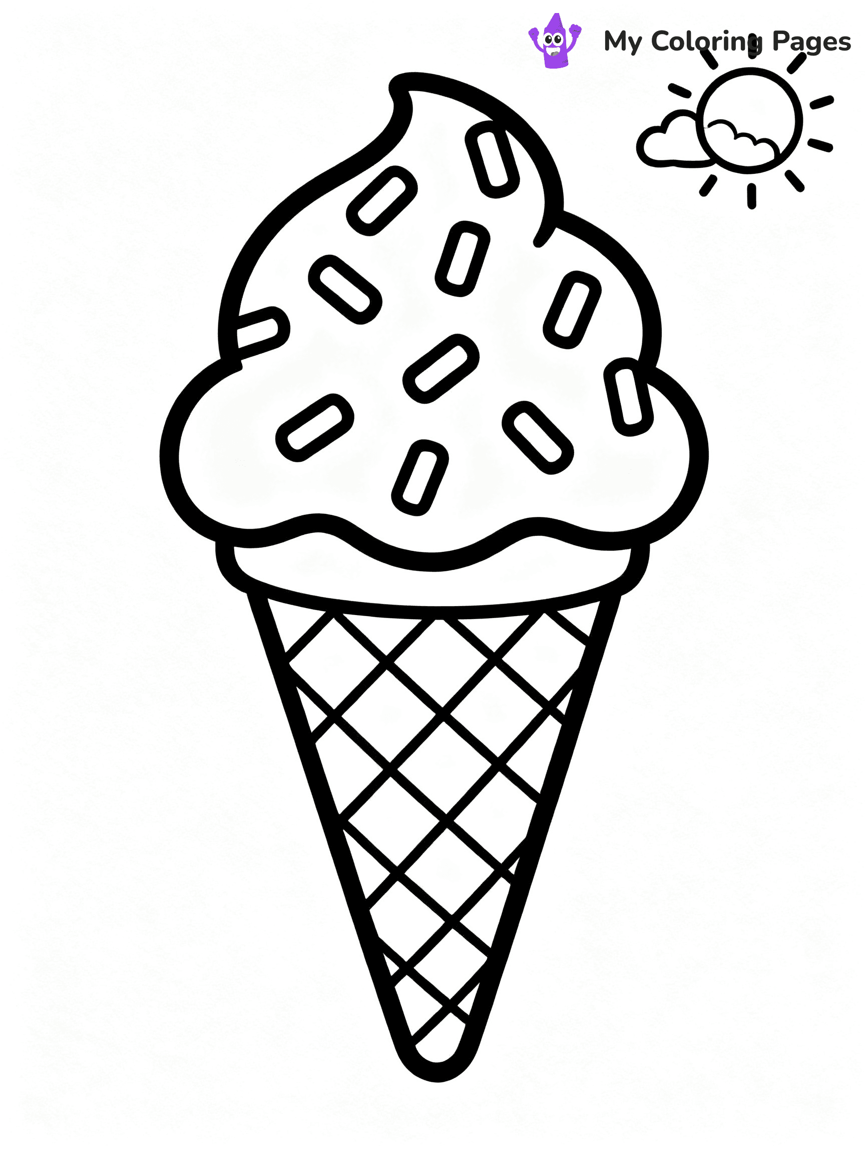 Ice Cream Cone Coloring Pages - 18