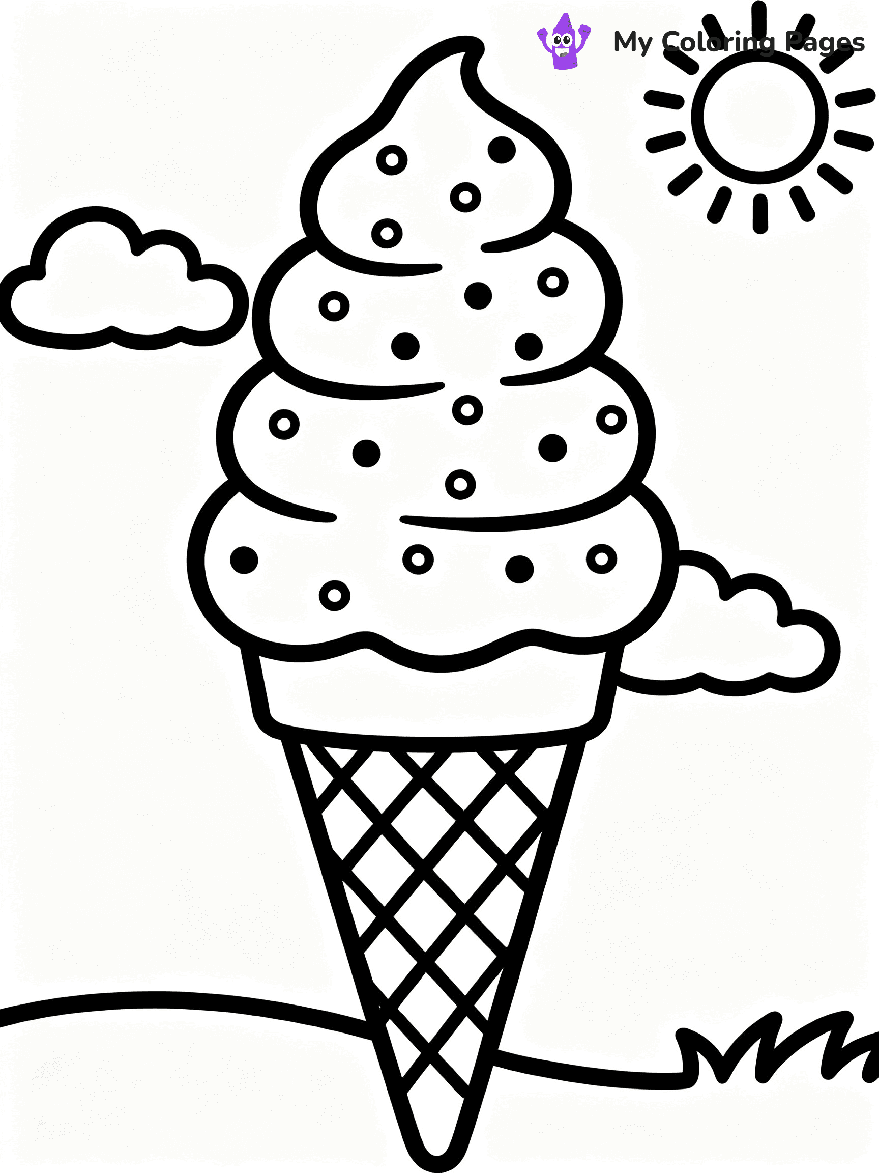 Ice Cream Cone Coloring Pages - 17