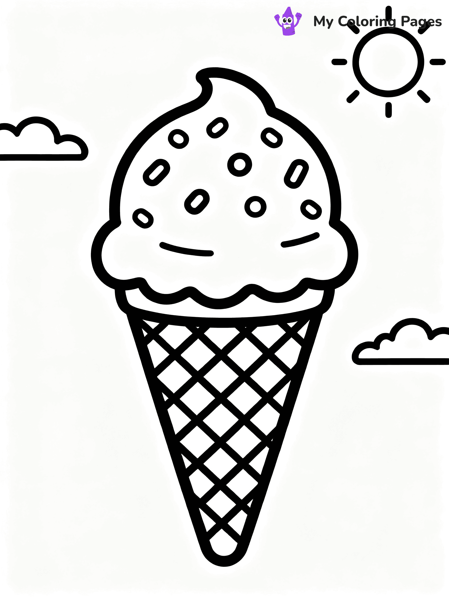 Ice Cream Cone Coloring Pages - 15