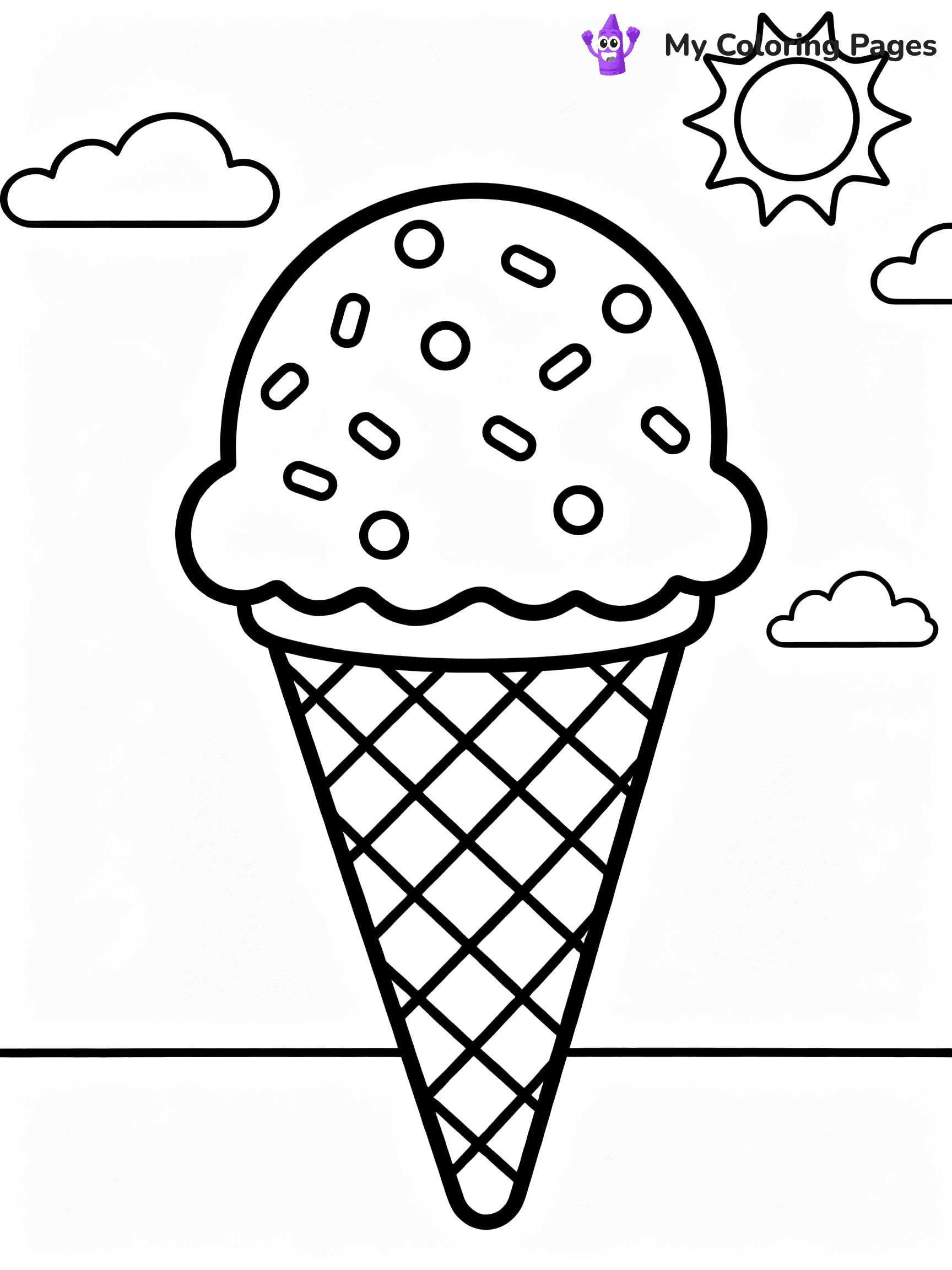 Ice Cream Cone Coloring Pages - 14