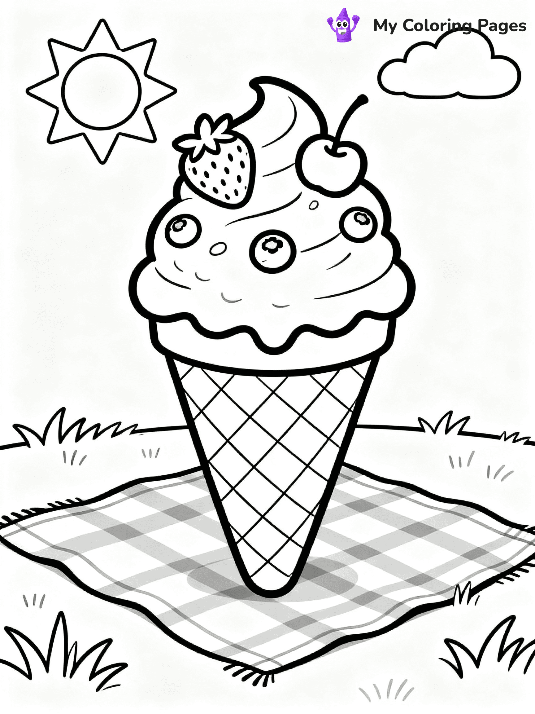 Ice Cream Cone Coloring Pages - 11
