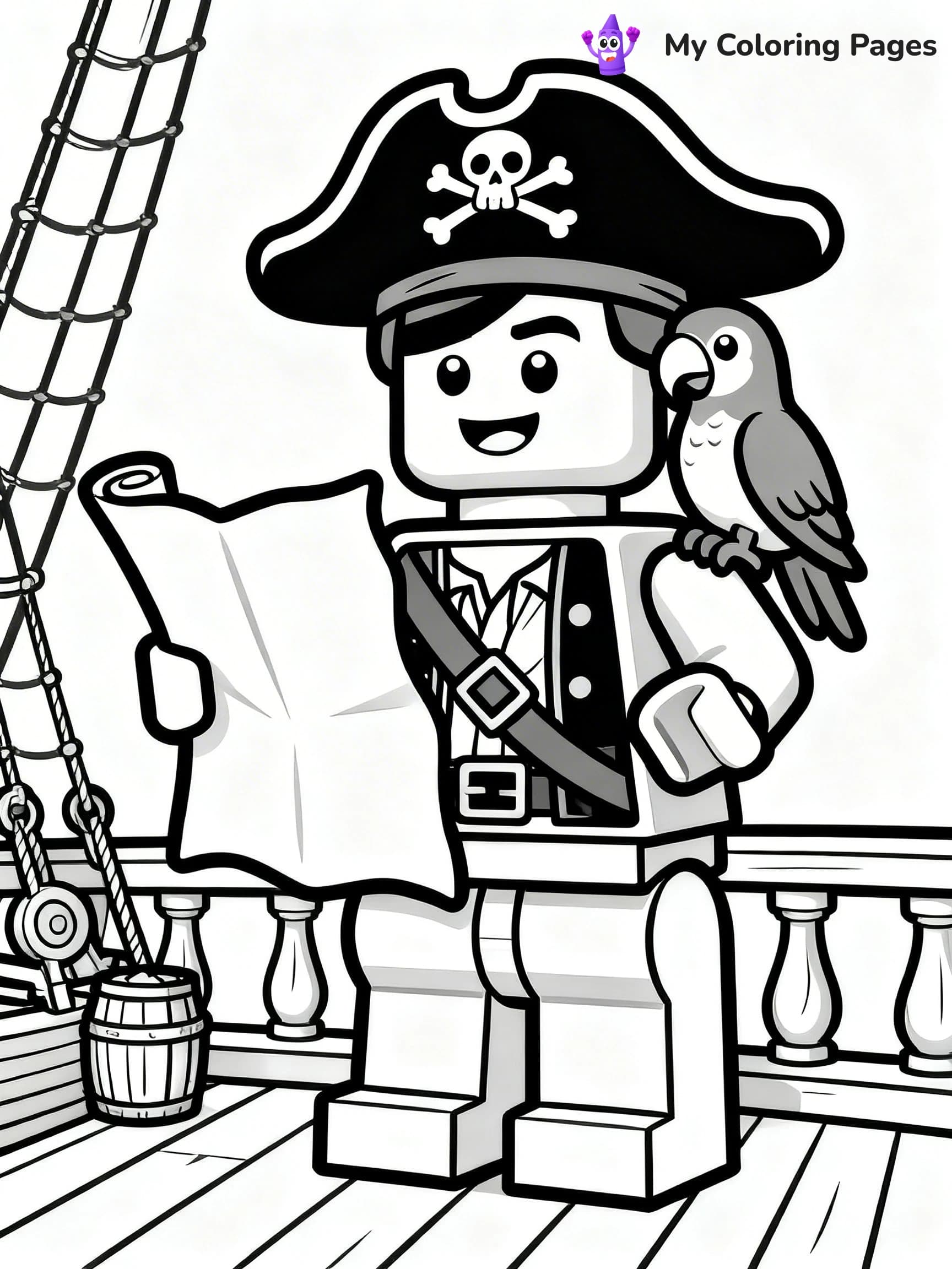 Lego Man Coloring Pages - 12