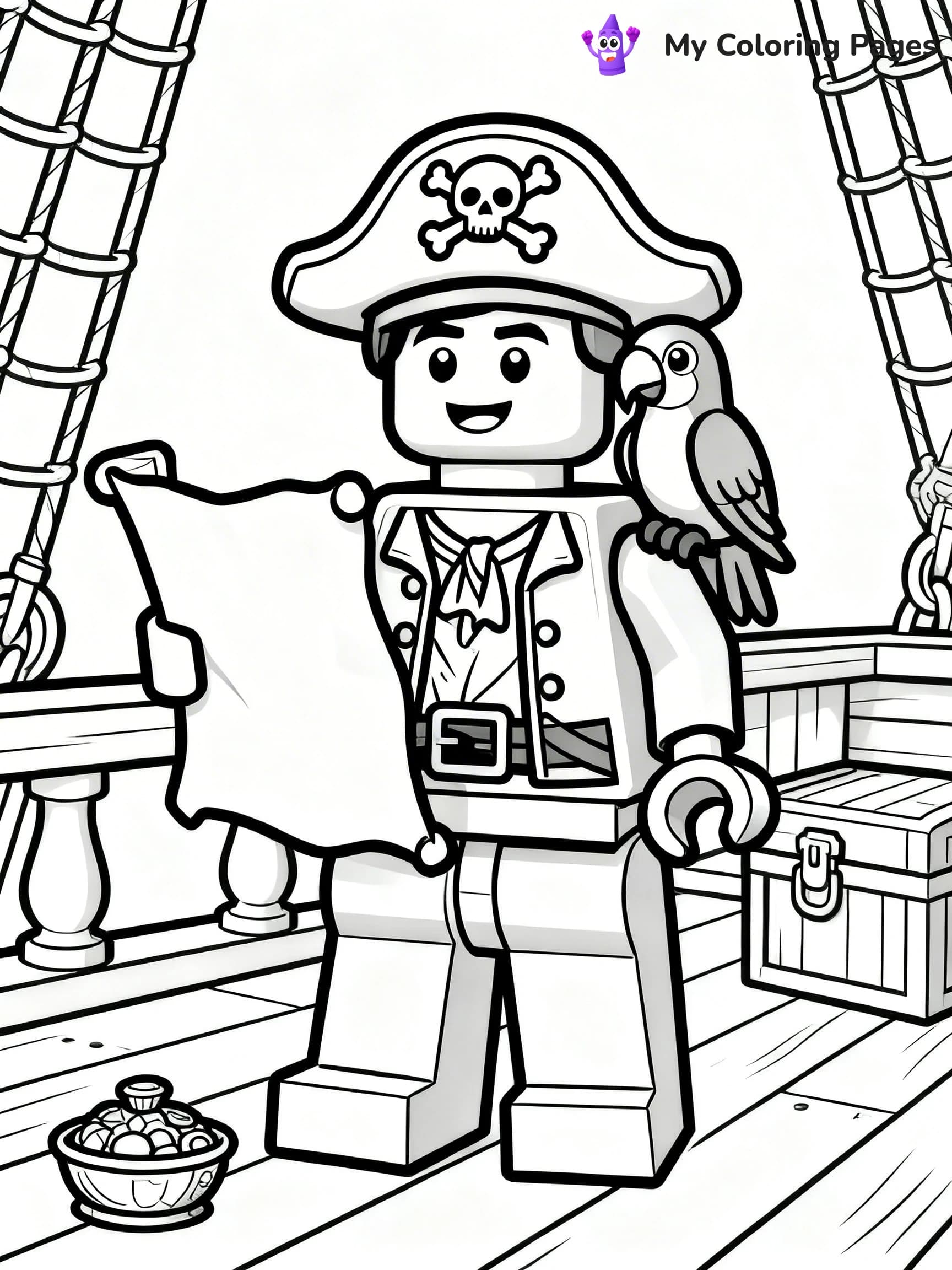 Lego Man Coloring Pages - 7