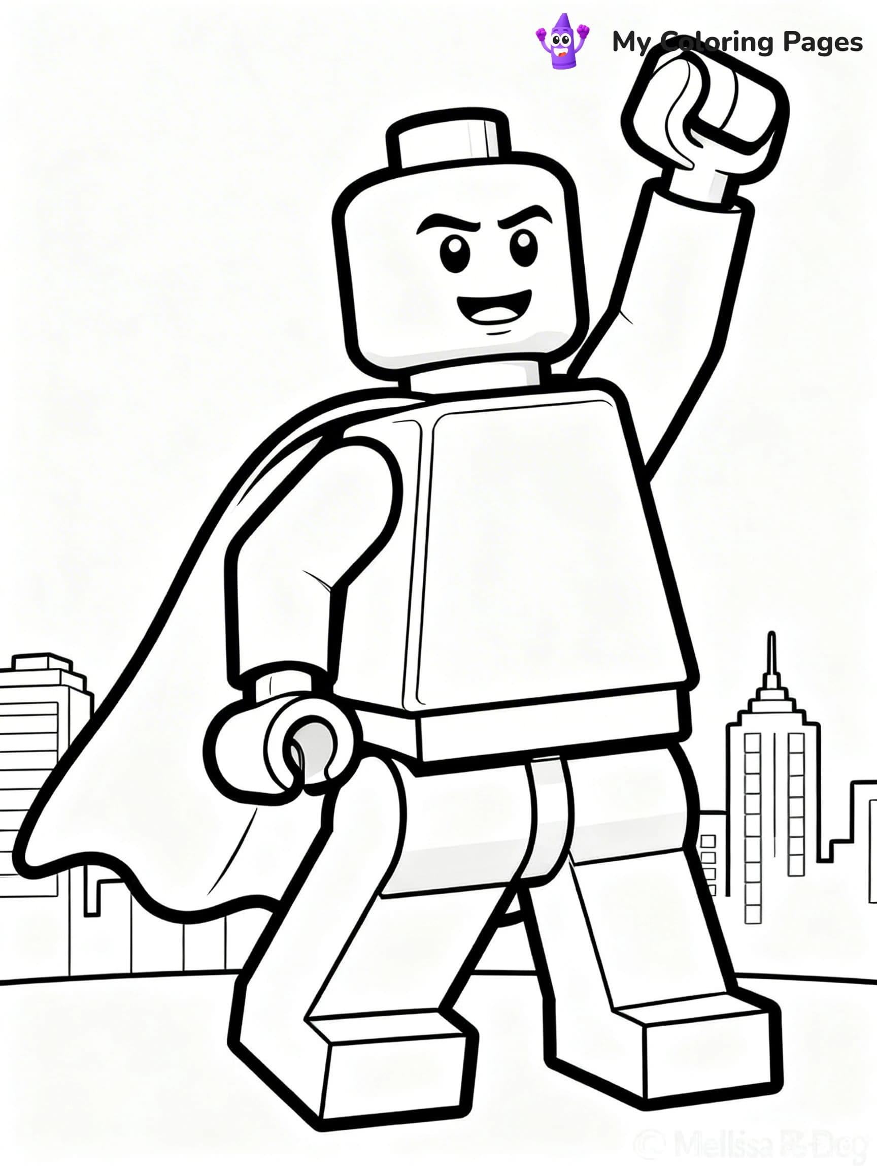 Lego Man Coloring Pages - 6