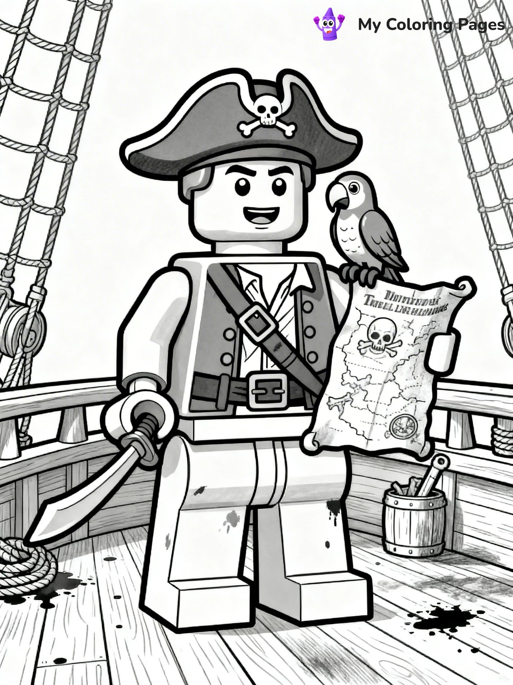 Lego Man Coloring Pages - 5