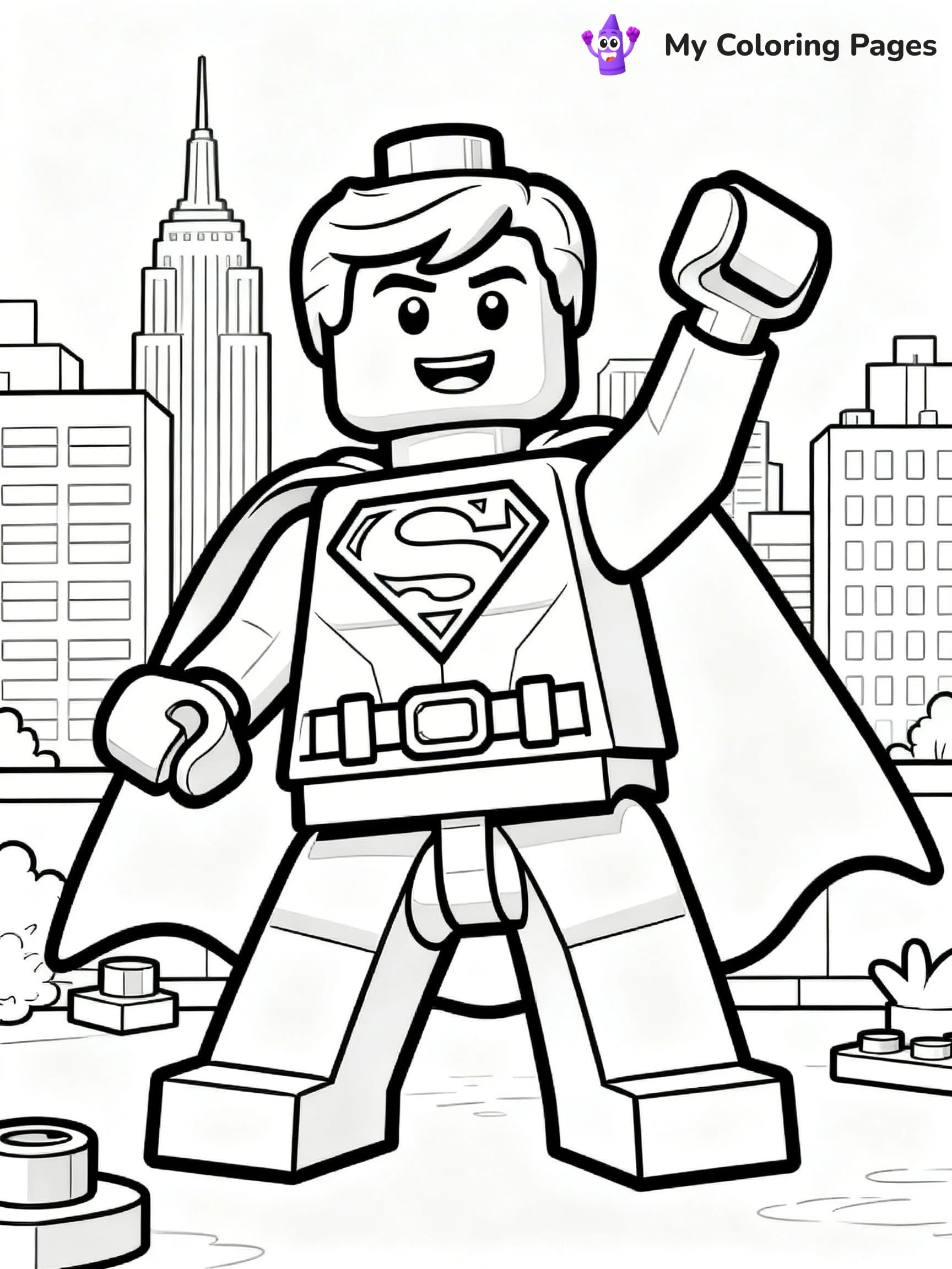Lego Man Coloring Pages - 4