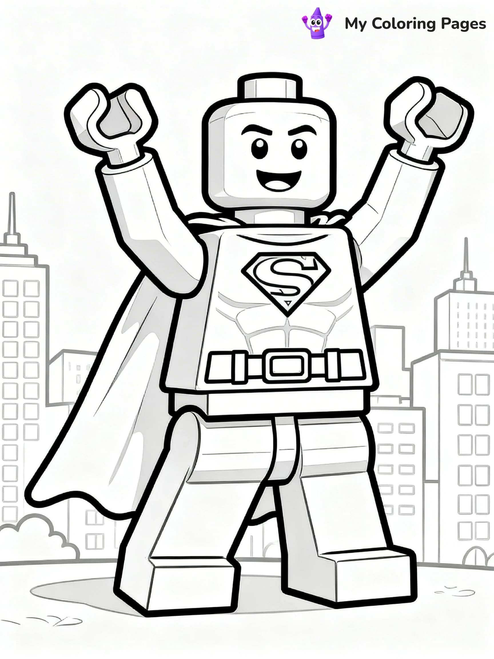 Lego Man Coloring Pages - 1