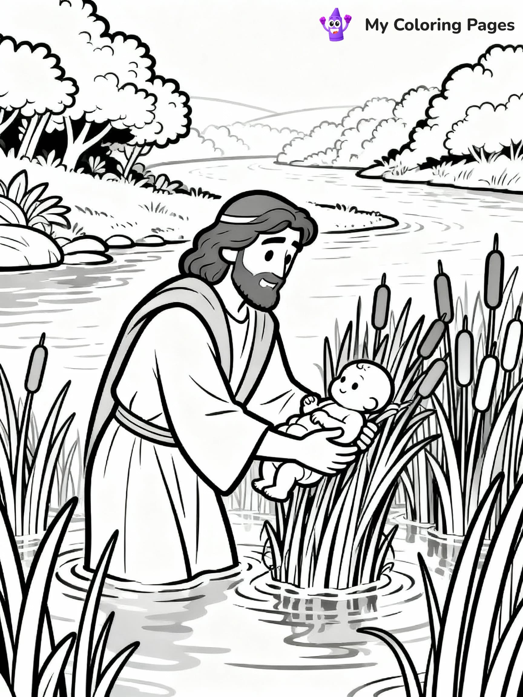 Moses Coloring Pages - 2