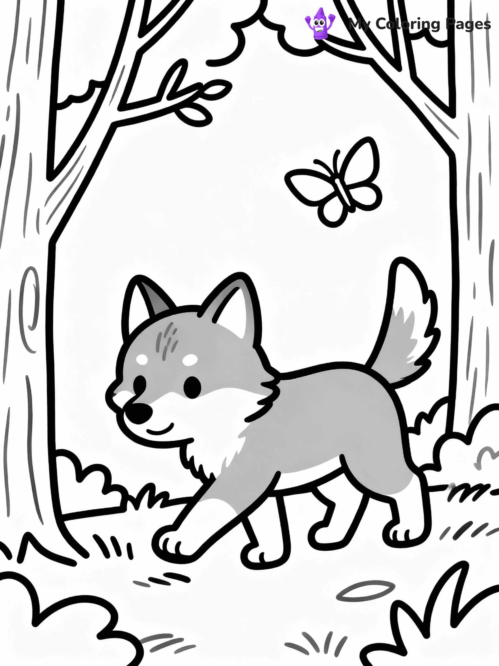Wolf Coloring Pages - 49