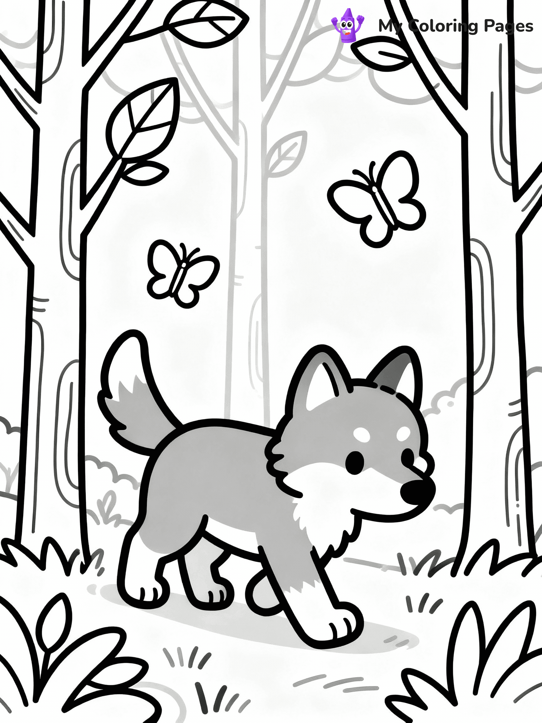 Wolf Coloring Pages - 48