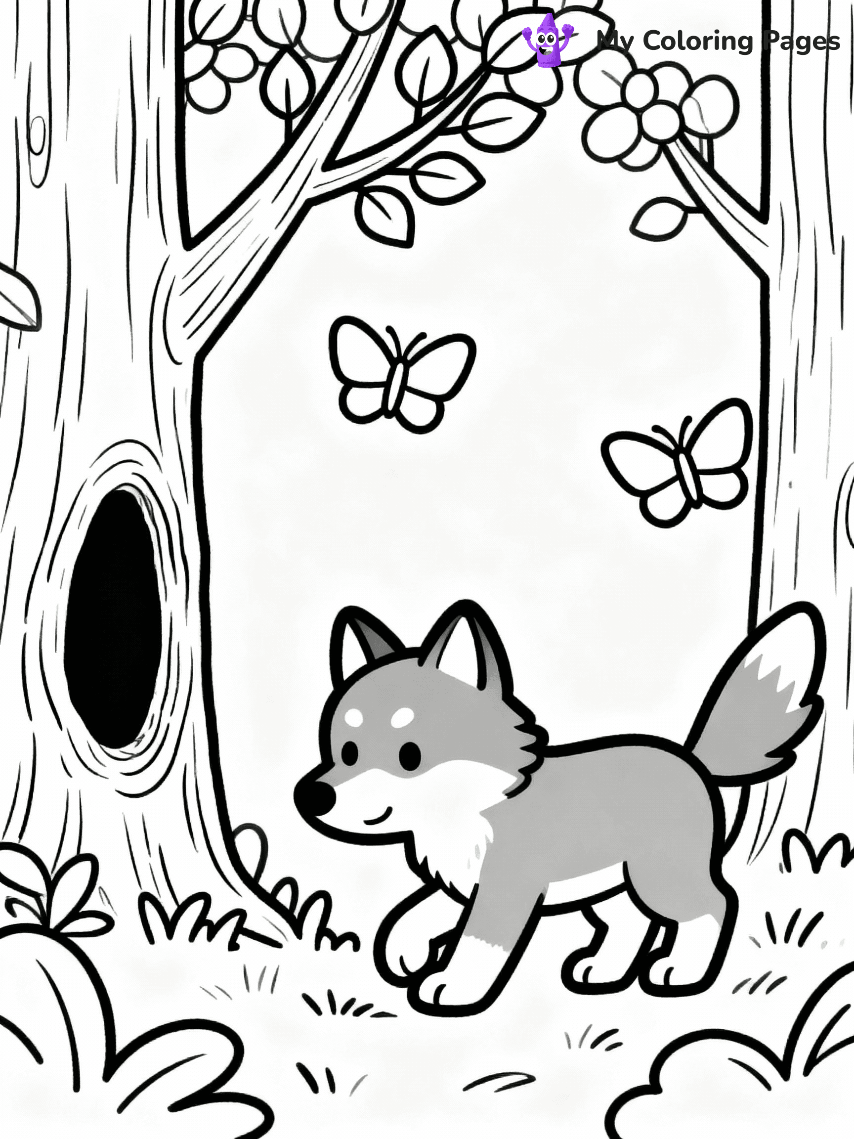 Wolf Coloring Pages - 47