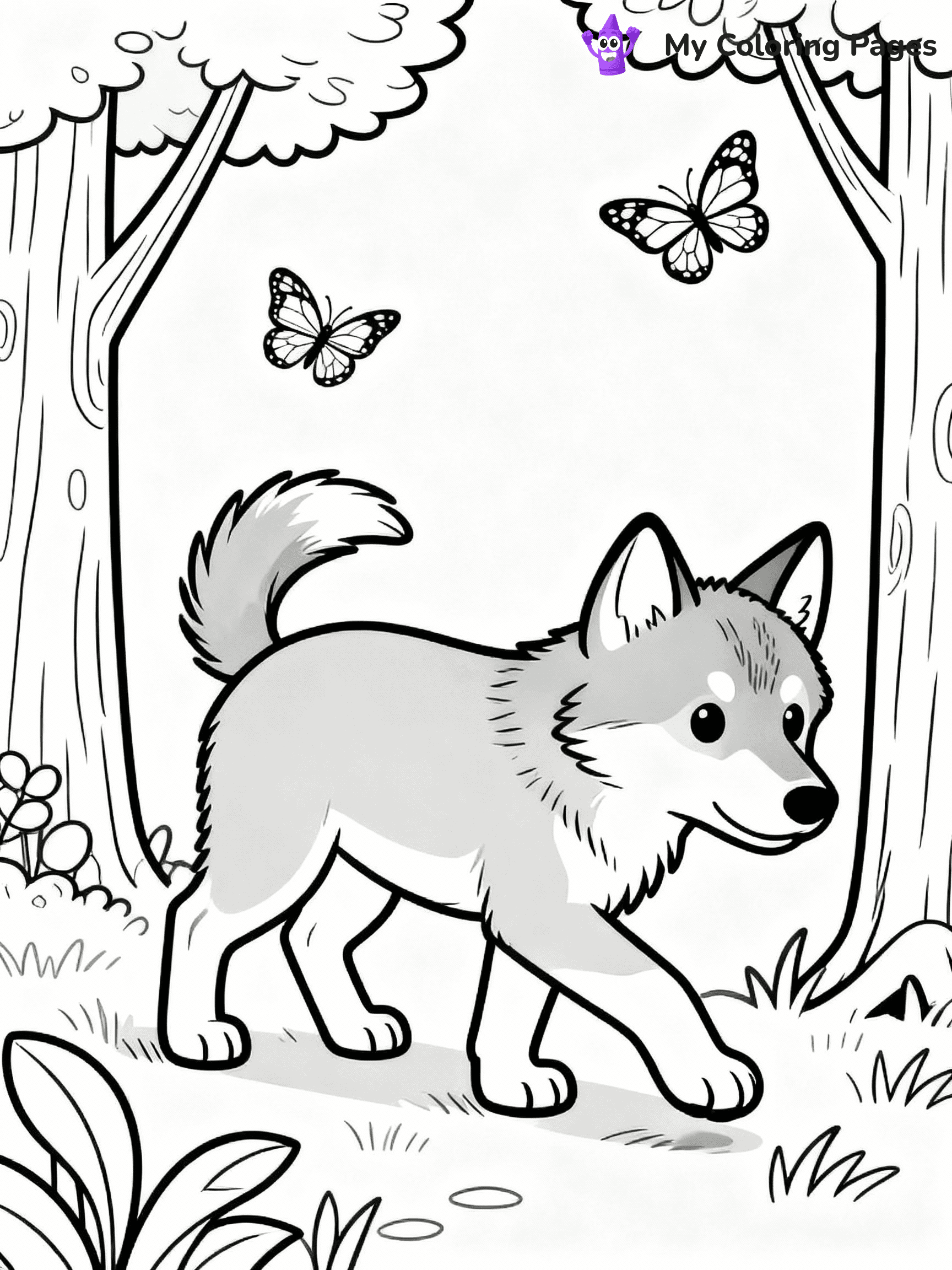 Wolf Coloring Pages - 43