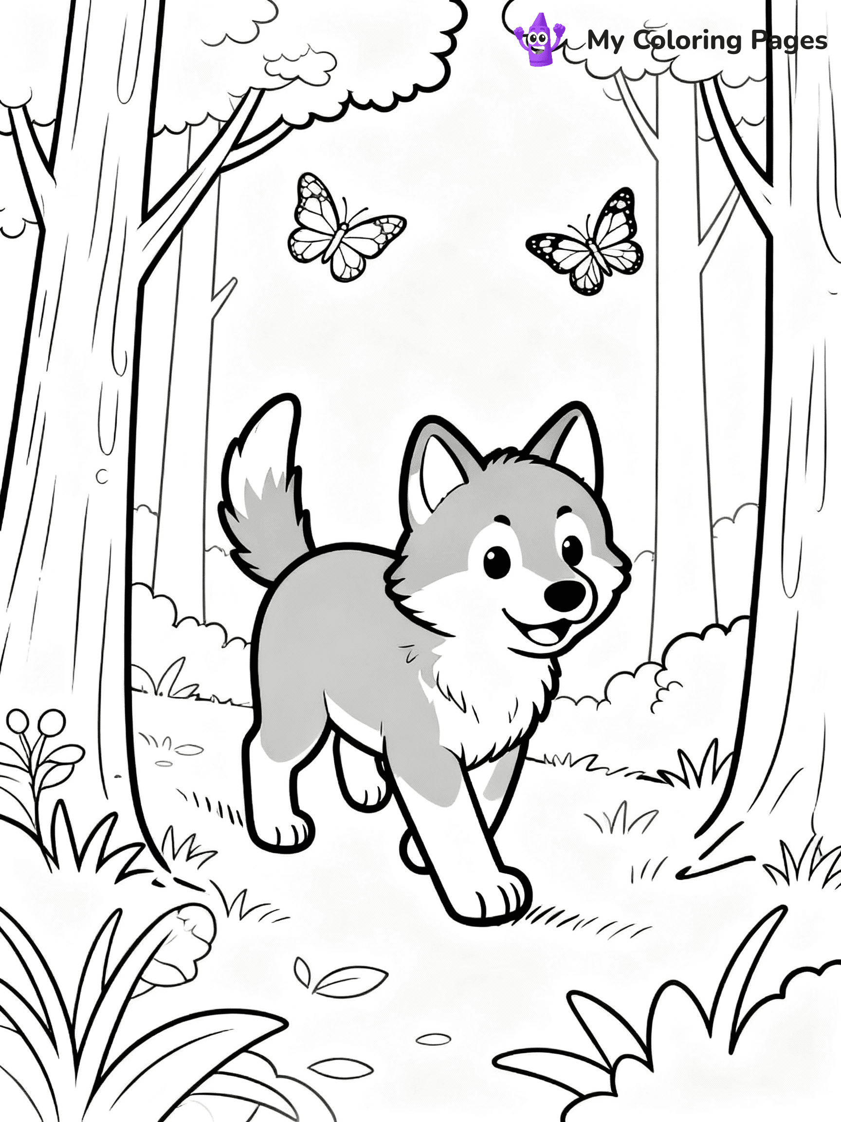 Wolf Coloring Pages - 42