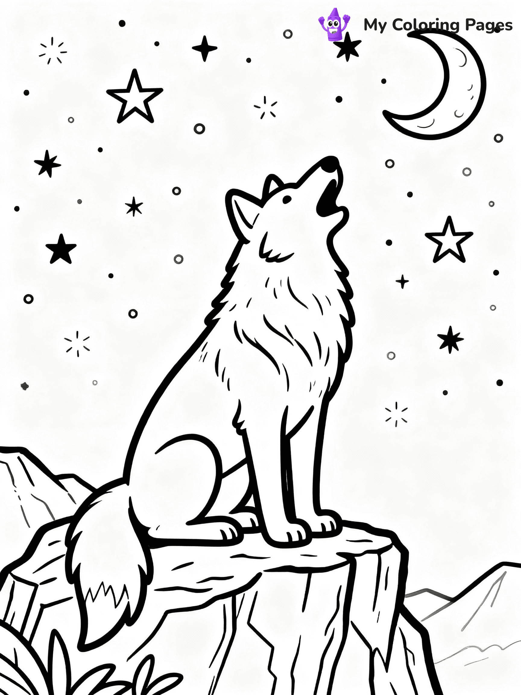 Wolf Coloring Pages - 40
