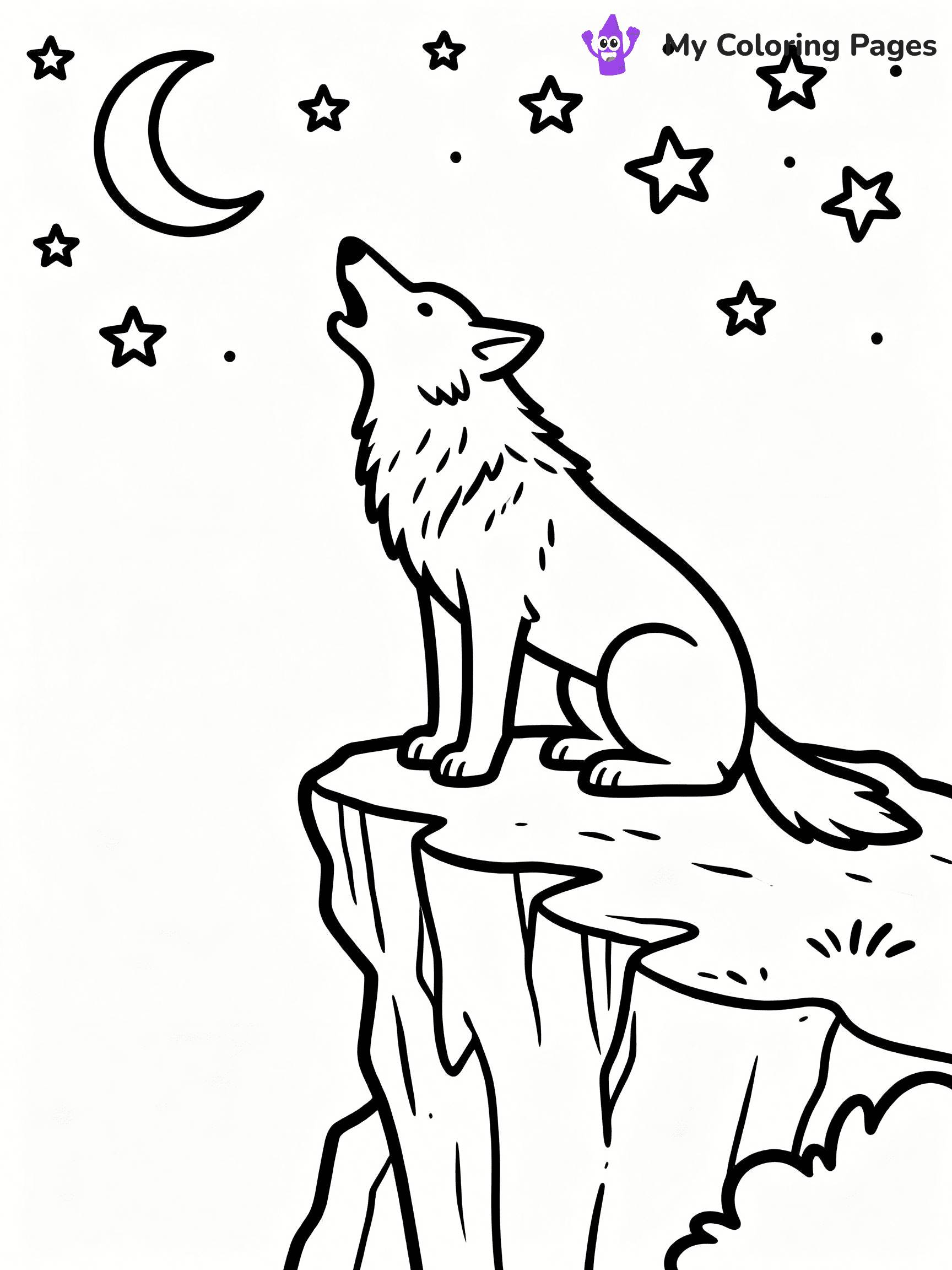 Wolf Coloring Pages - 39