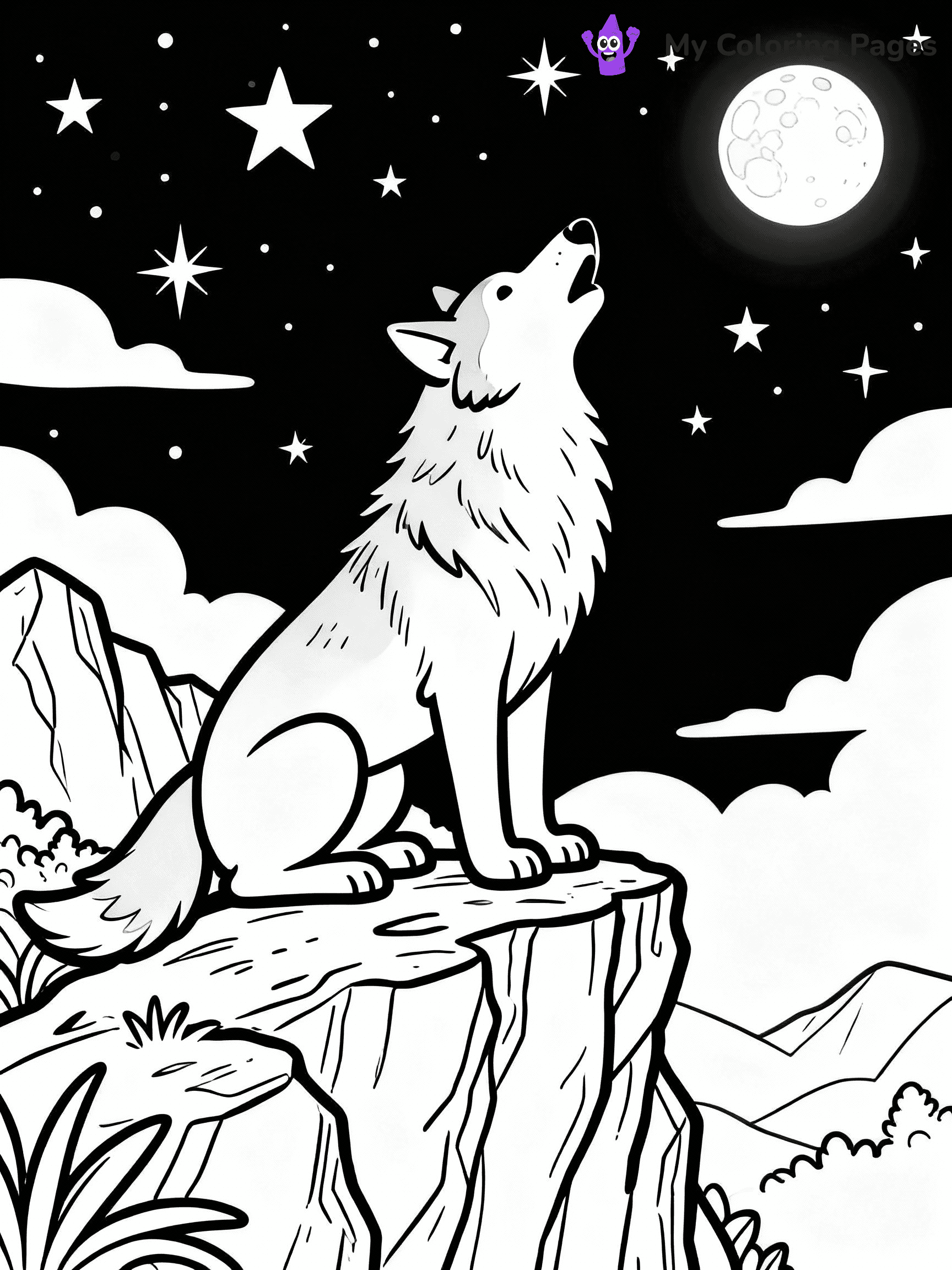 Wolf Coloring Pages - 35