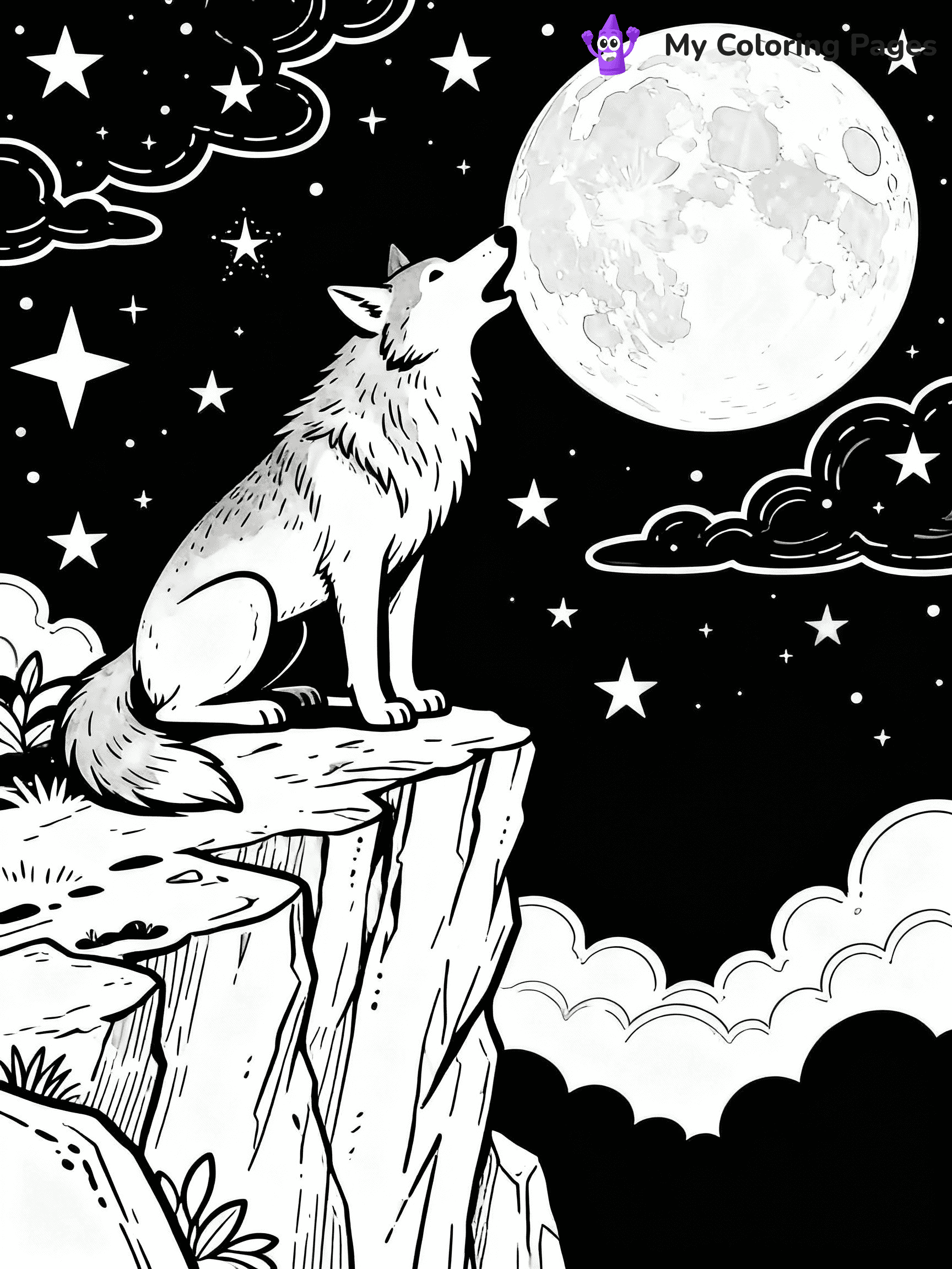Wolf Coloring Pages - 34