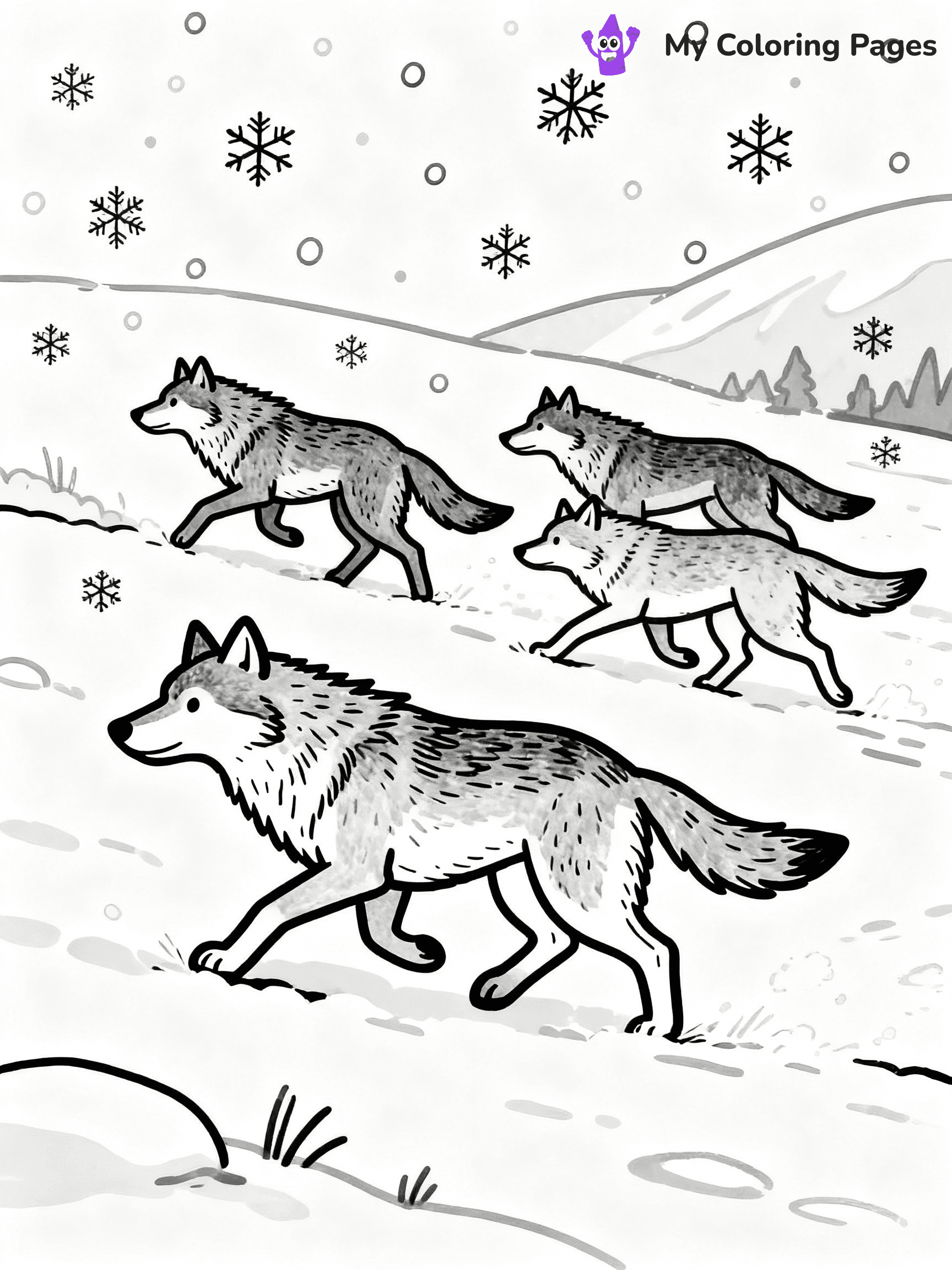 Wolf Coloring Pages - 30