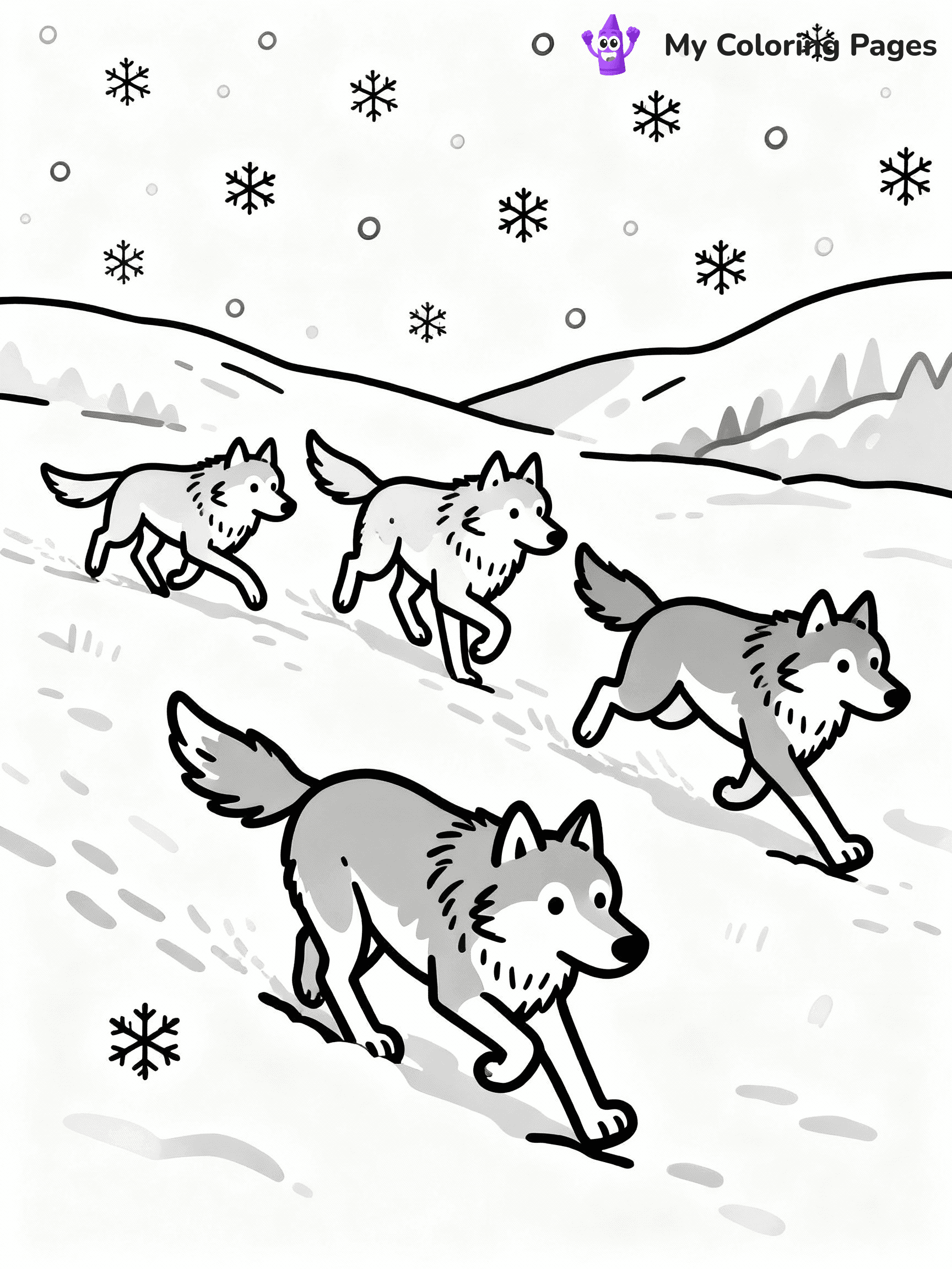 Wolf Coloring Pages - 25