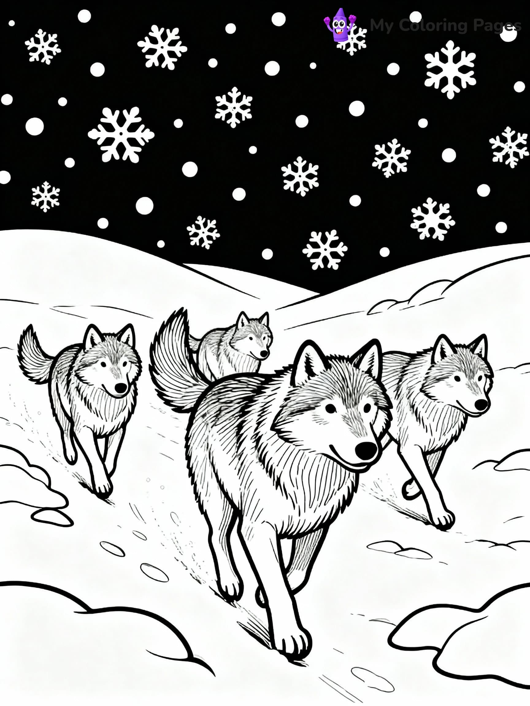 Wolf Coloring Pages - 24