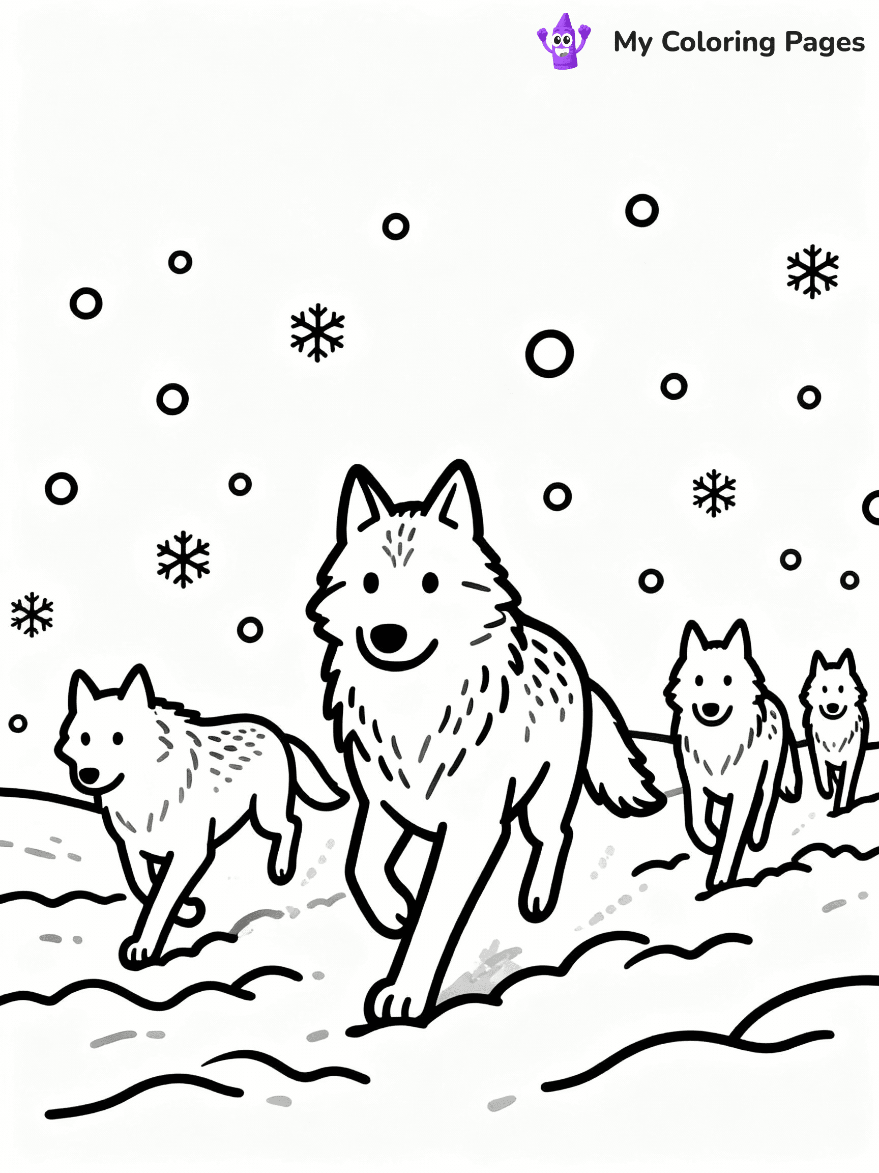 Wolf Coloring Pages - 23