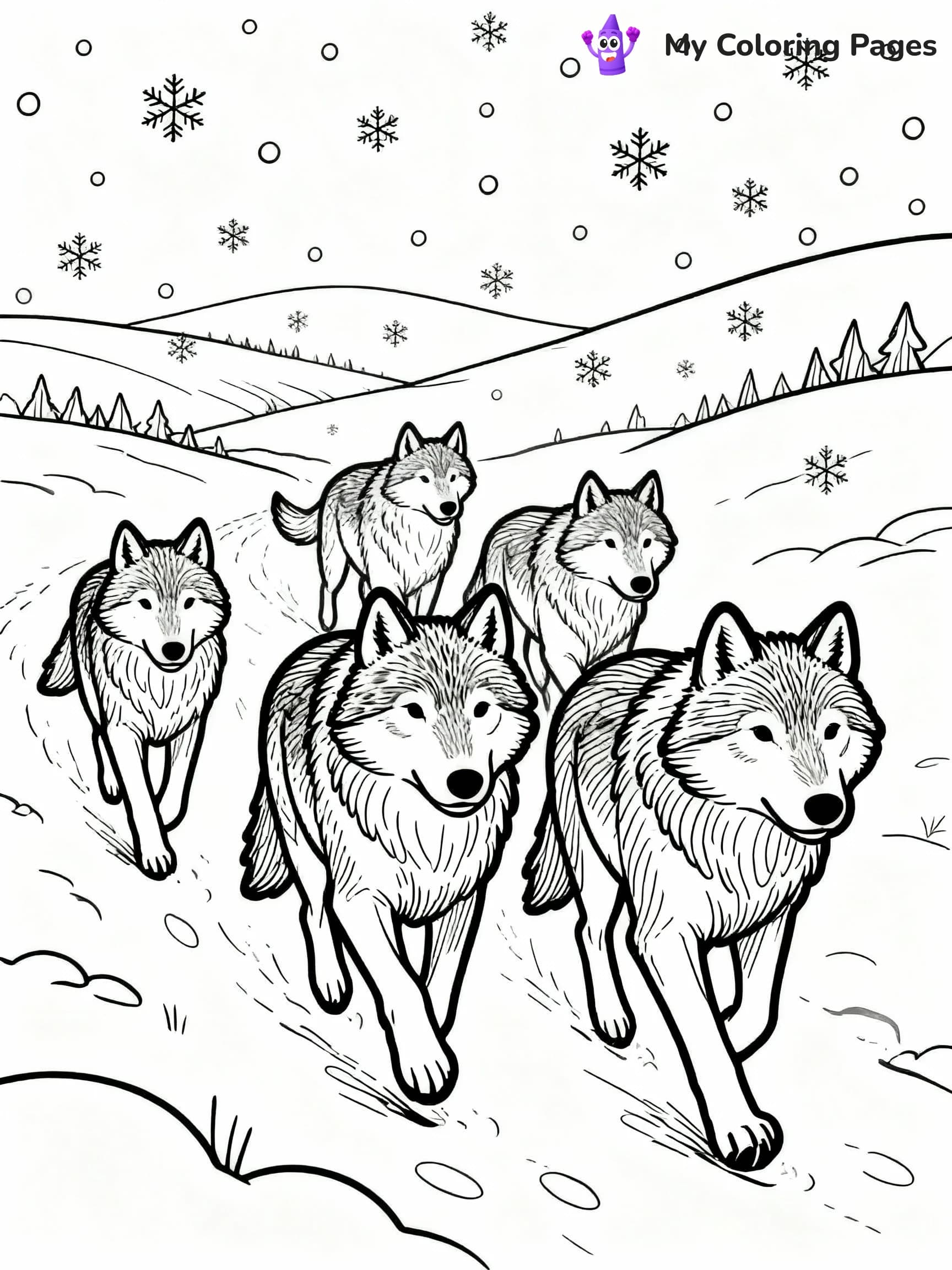 Wolf Coloring Pages - 22