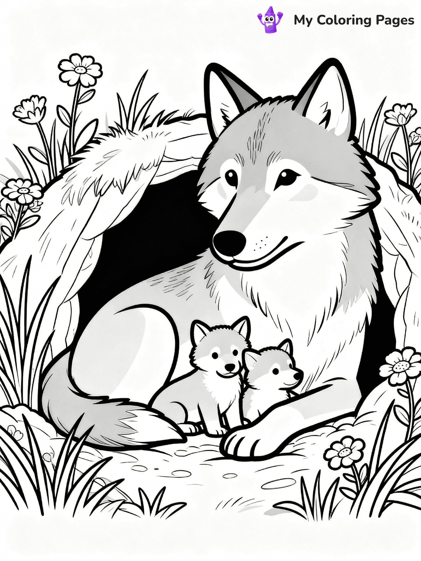 Wolf Coloring Pages - 21