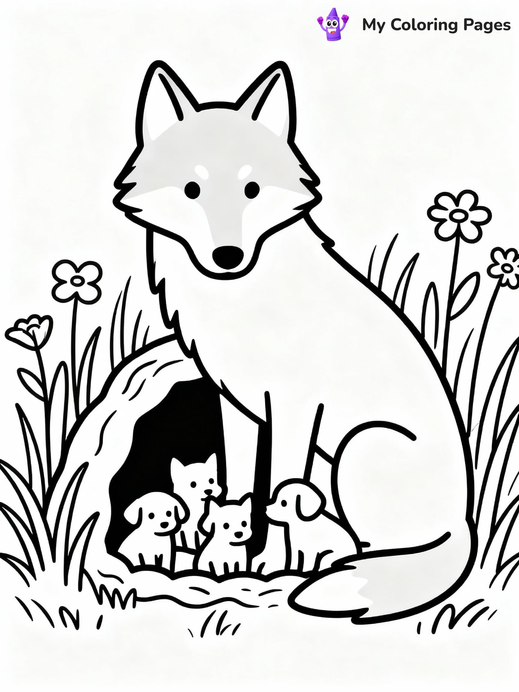 Wolf Coloring Pages - 19