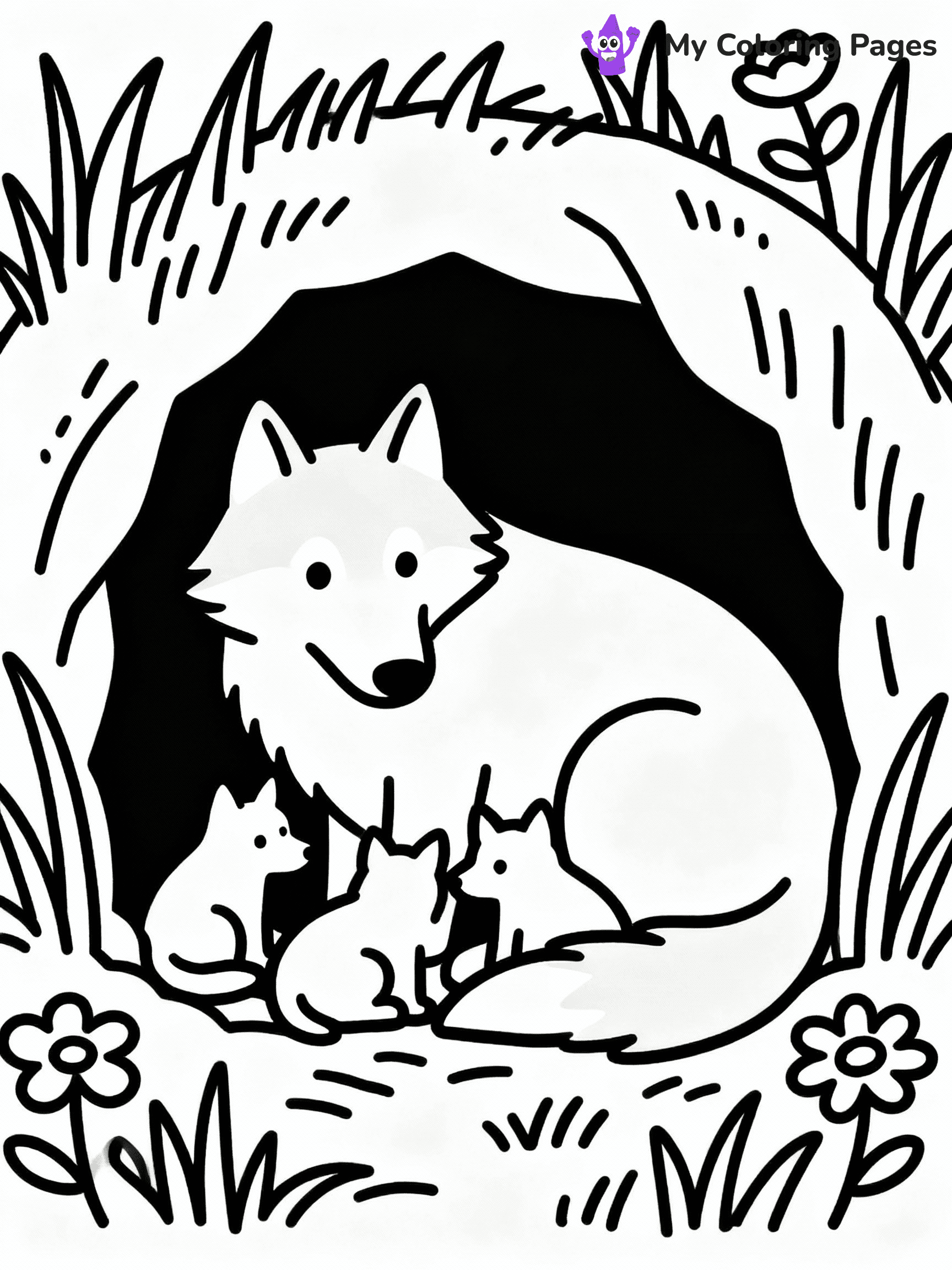 Wolf Coloring Pages - 18