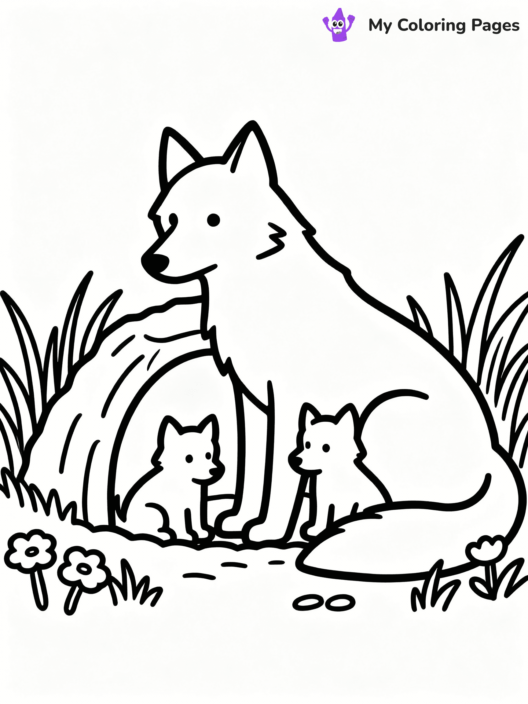 Wolf Coloring Pages - 17