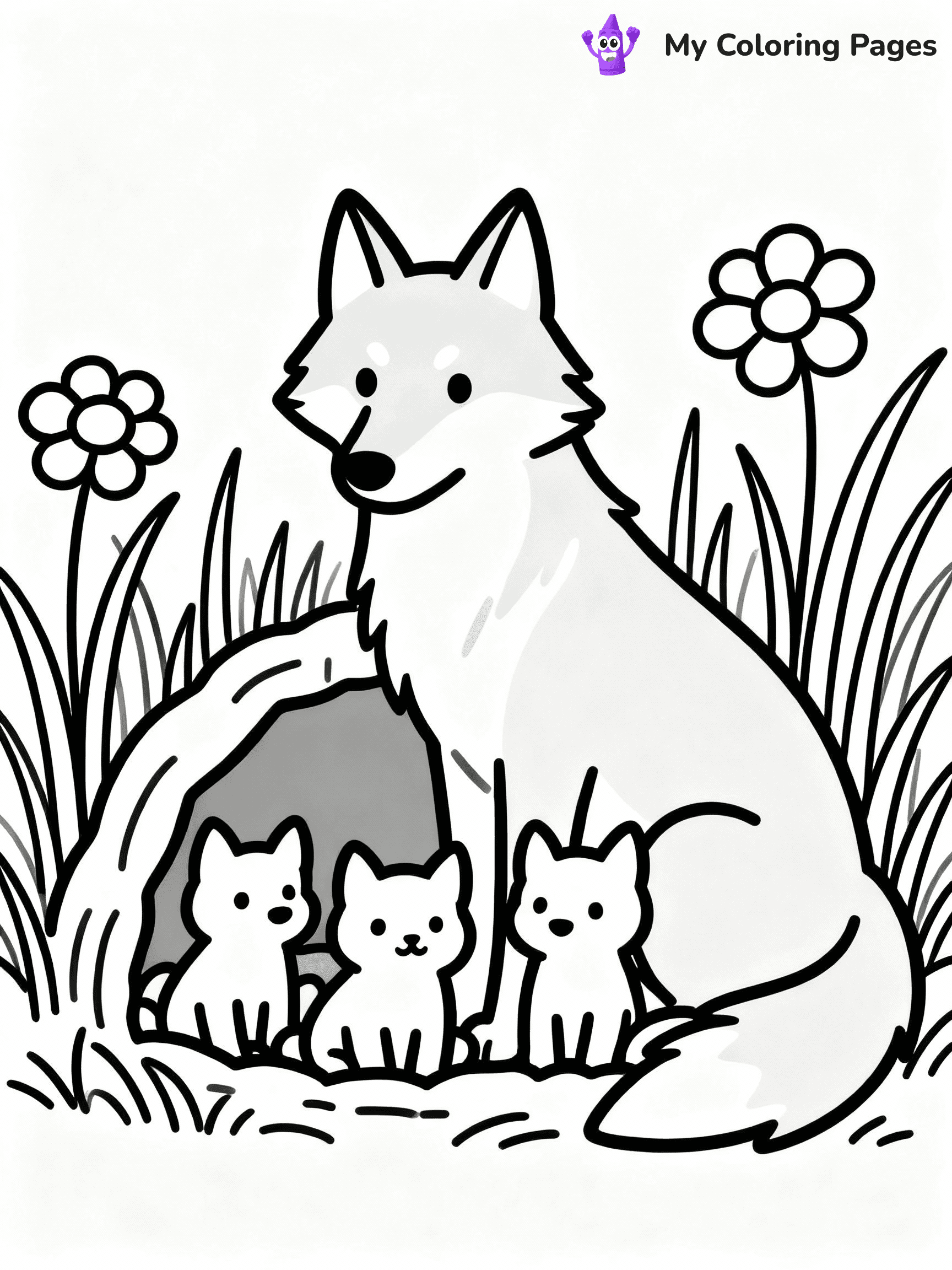 Wolf Coloring Pages - 15