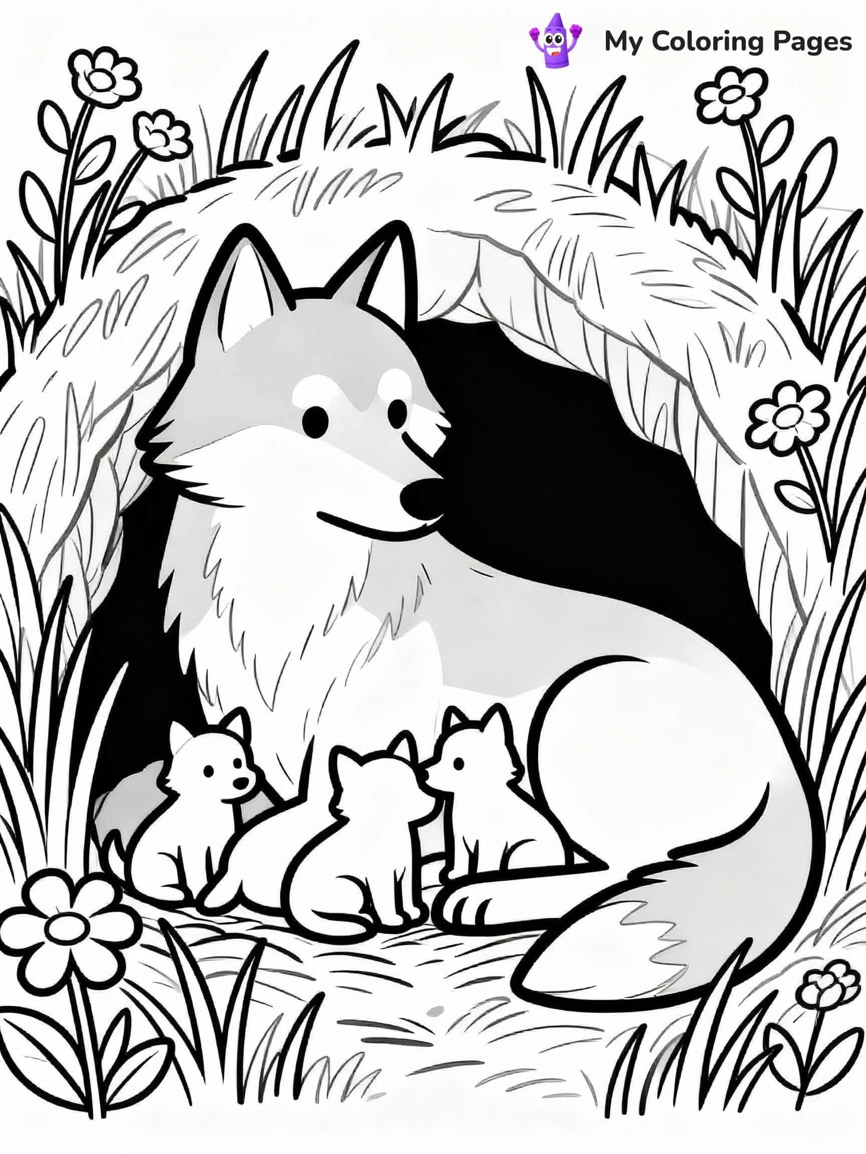 Wolf Coloring Pages - 14