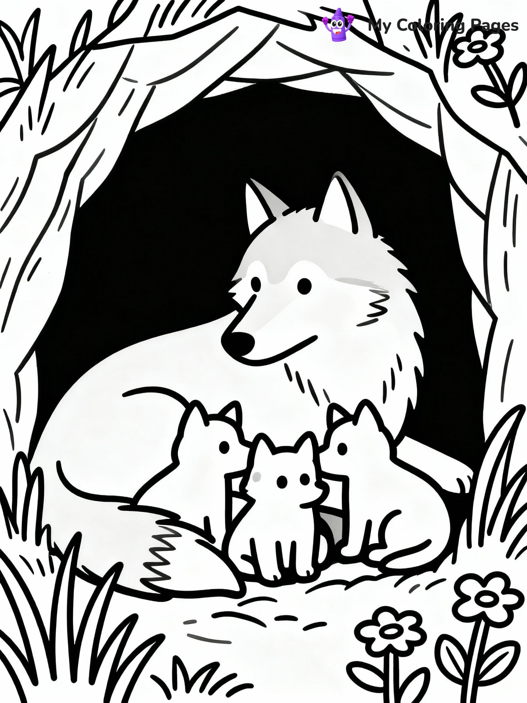 Wolf Coloring Pages - 12
