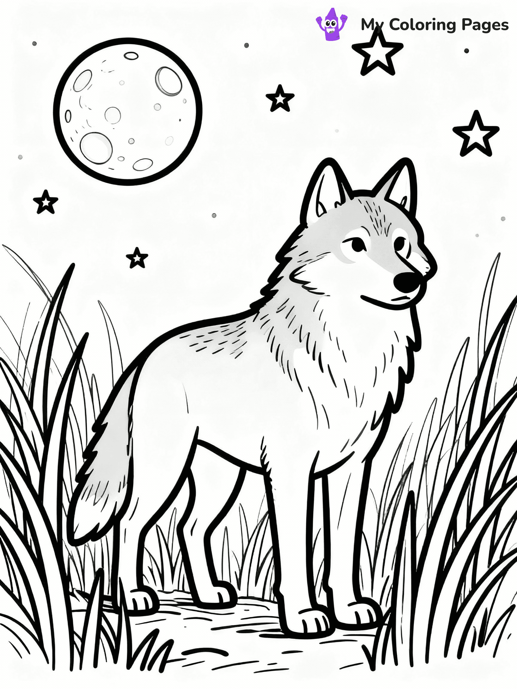 Wolf Coloring Pages - 11